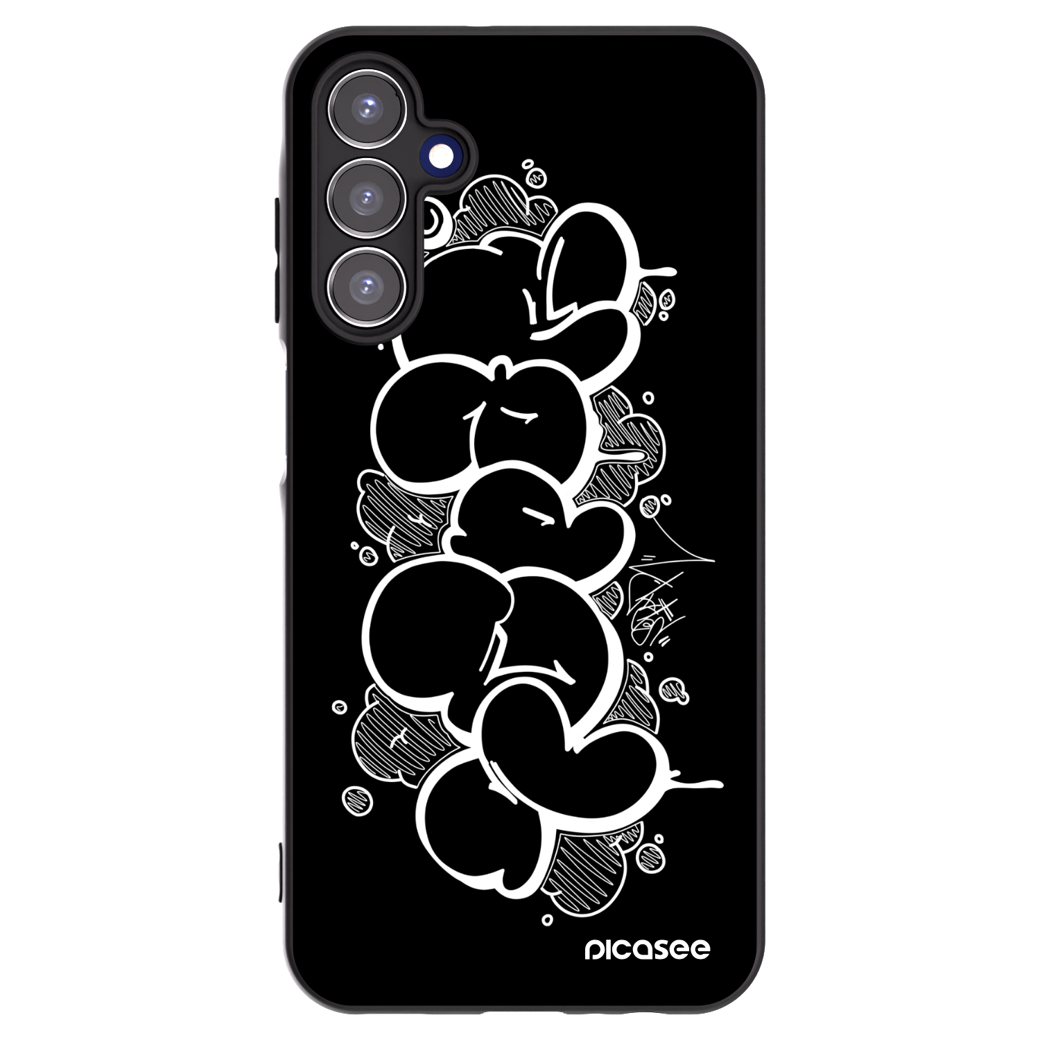 Picasee silikonový černý obal pro Samsung Galaxy A15 A155F 4G - Throw UP