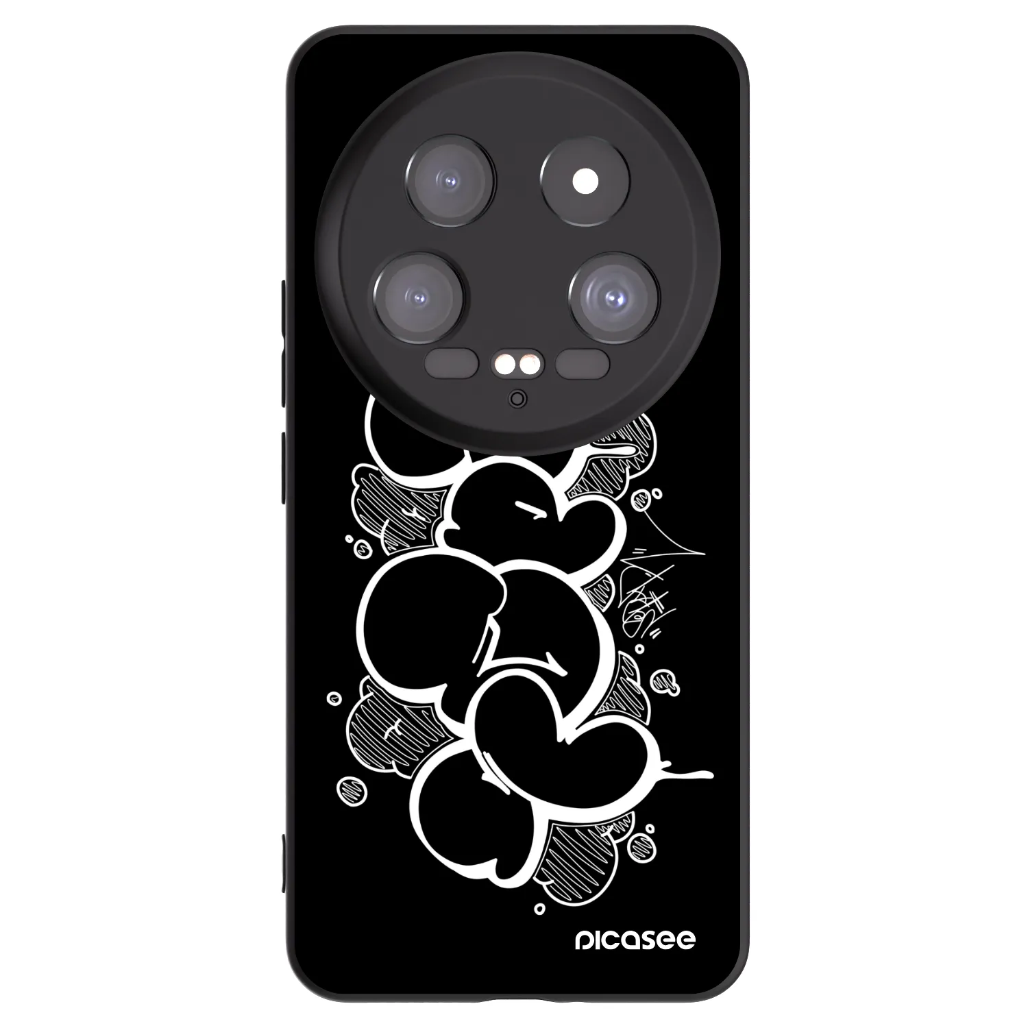 Picasee silikonový černý obal pro Xiaomi 14 Ultra - Throw UP