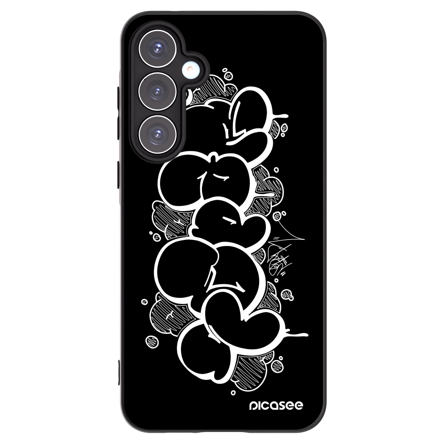 Picasee silikonový černý obal pro Samsung Galaxy A55 5G A556B - Throw UP