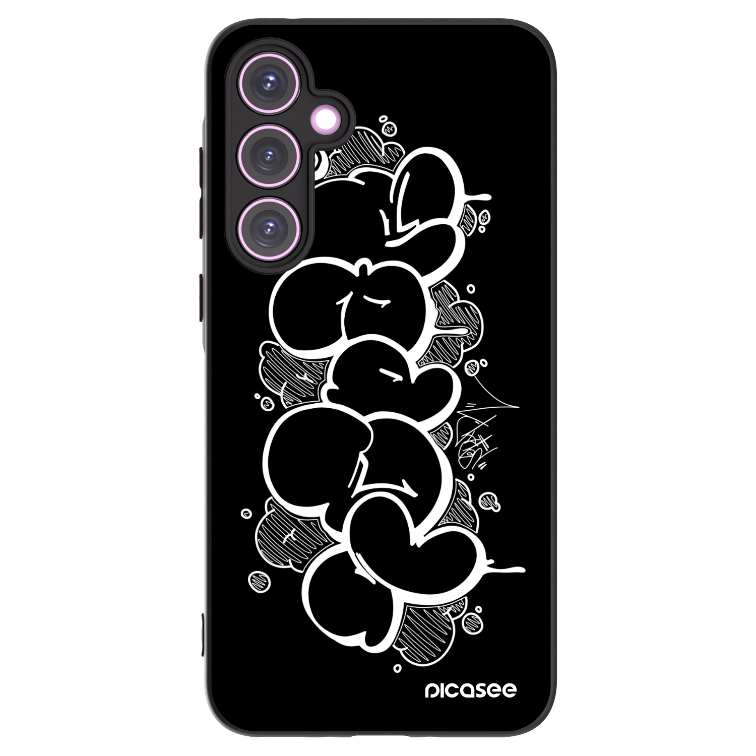 Picasee silikonový černý obal pro Samsung Galaxy A35 5G A356B - Throw UP