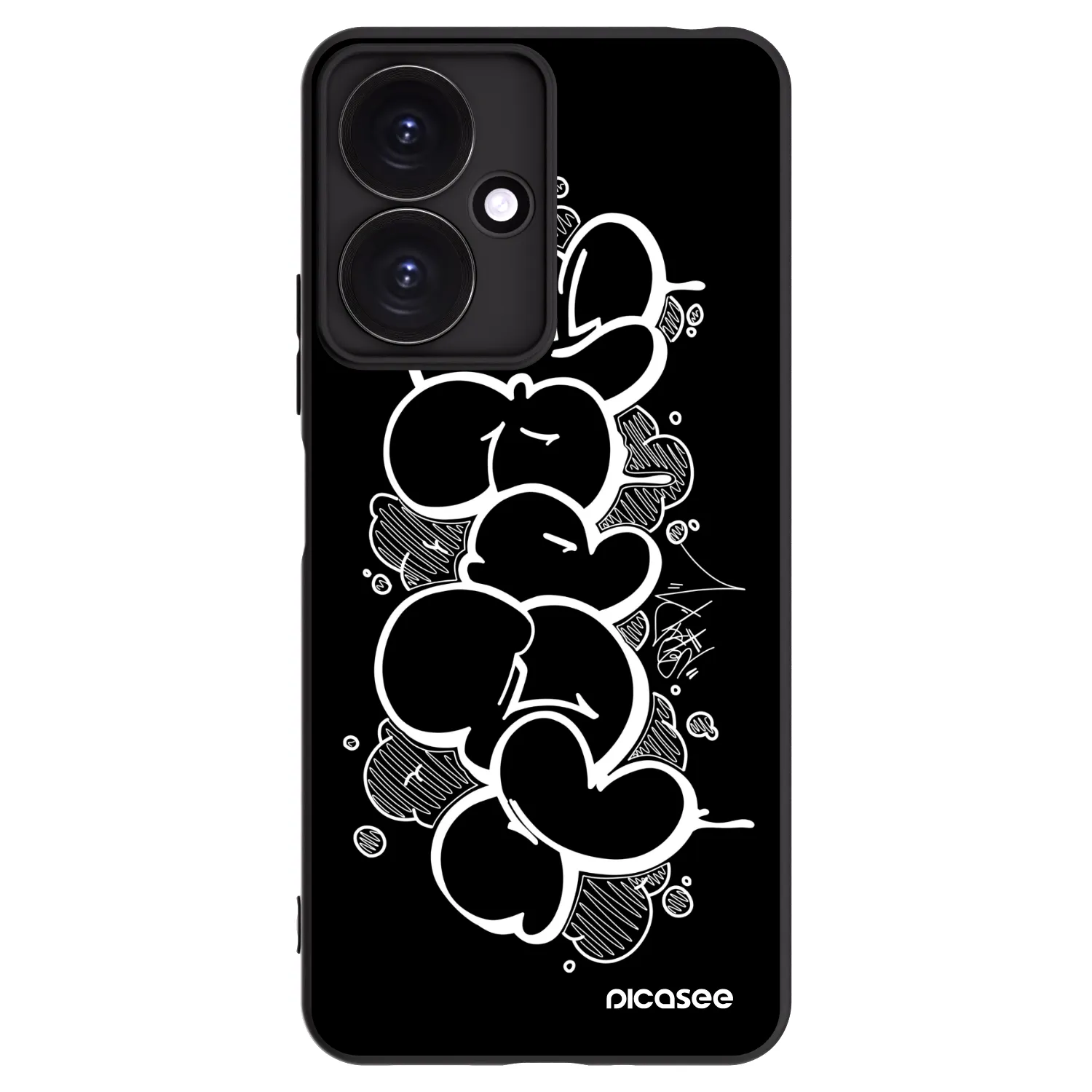 Picasee silikonový černý obal pro Xiaomi Redmi 13C 5G - Throw UP