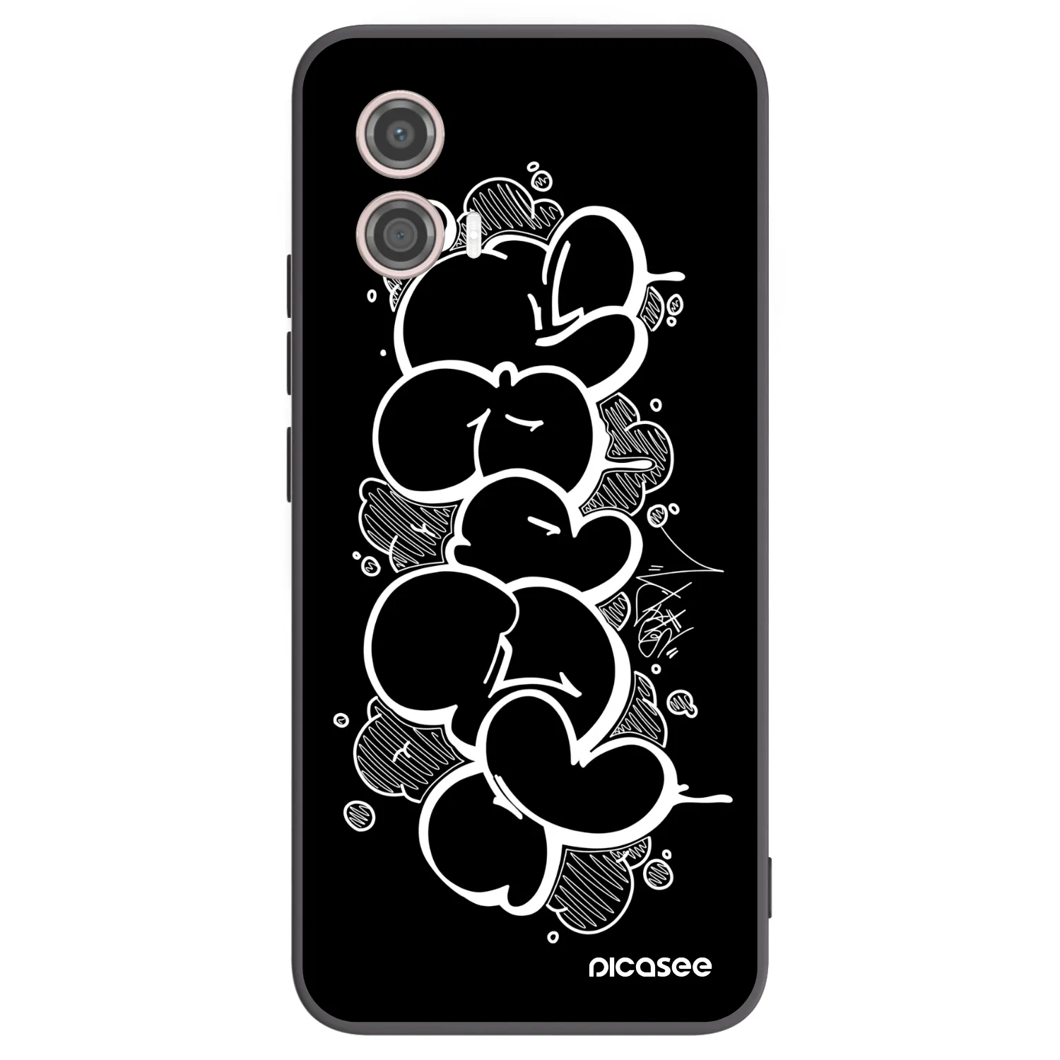 Picasee silikonový černý obal pro Motorola Moto G53 5G - Throw UP