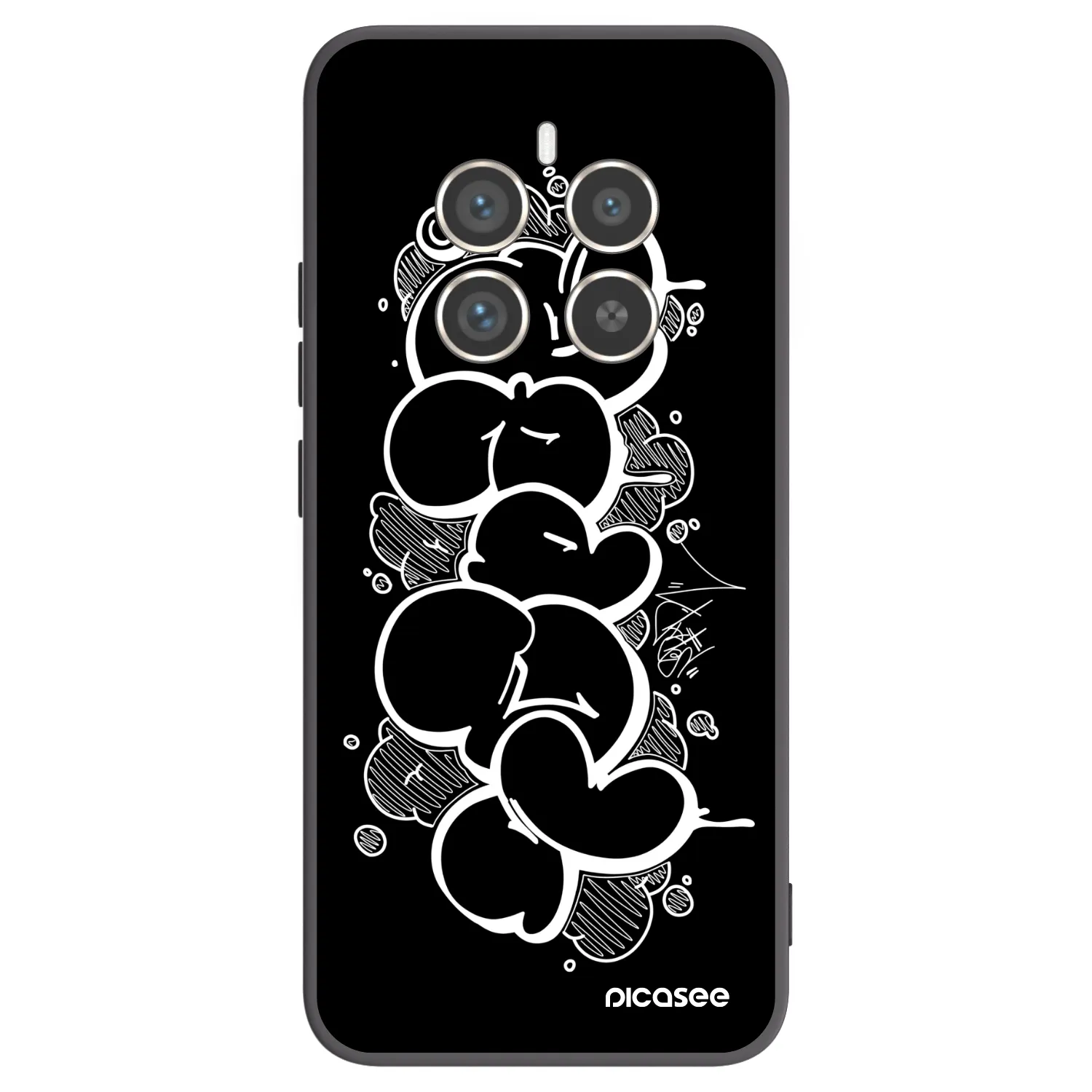 Picasee silikonový černý obal pro Realme 12 Pro 5G - Throw UP