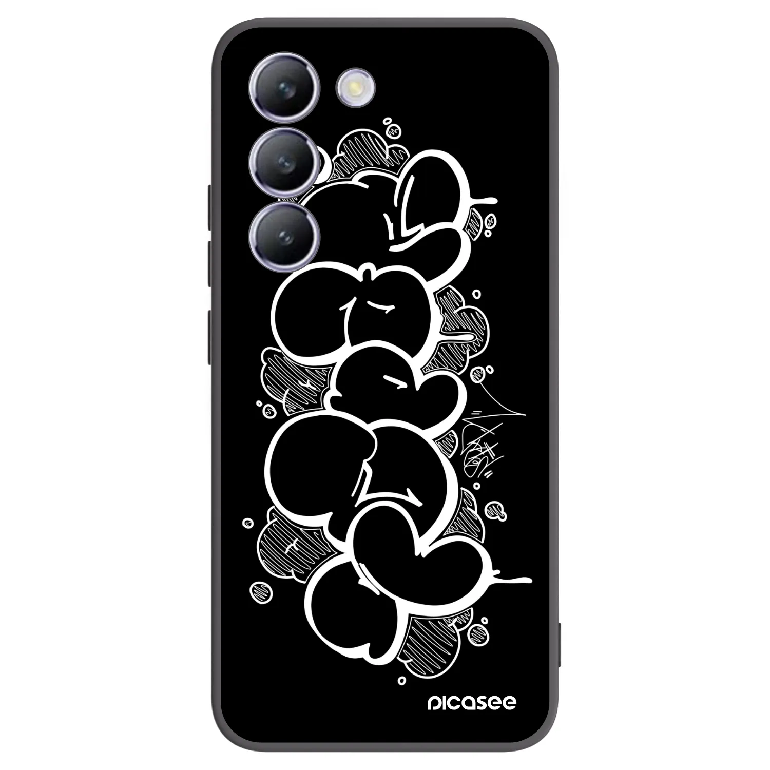 Picasee silikonový černý obal pro Vivo V40 SE 5G - Throw UP