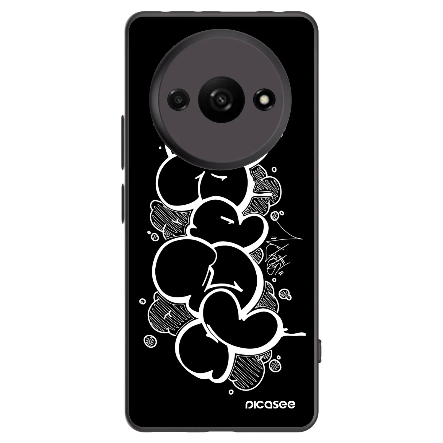 Picasee silikonový černý obal pro Xiaomi Redmi A3 - Throw UP