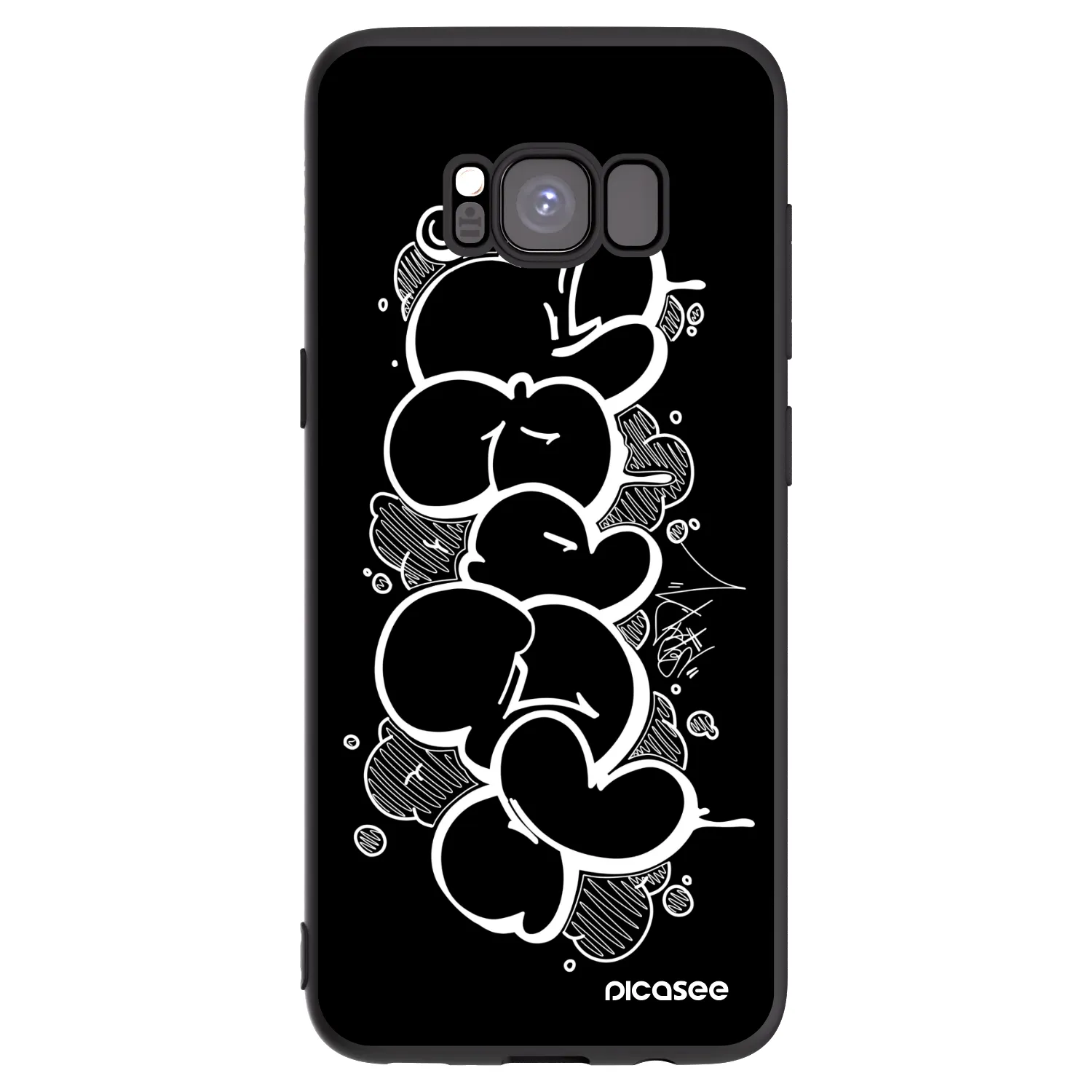Picasee silikonový černý obal pro Samsung Galaxy S8 G950F - Throw UP