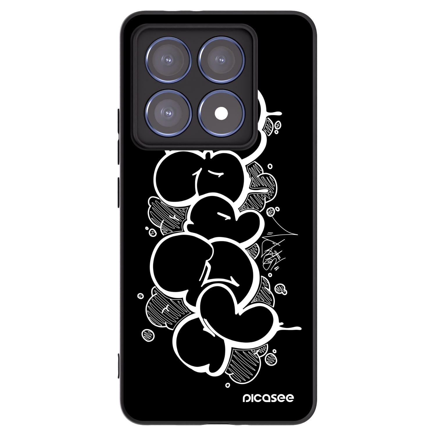 Picasee silikonový černý obal pro Xiaomi 14T Pro - Throw UP