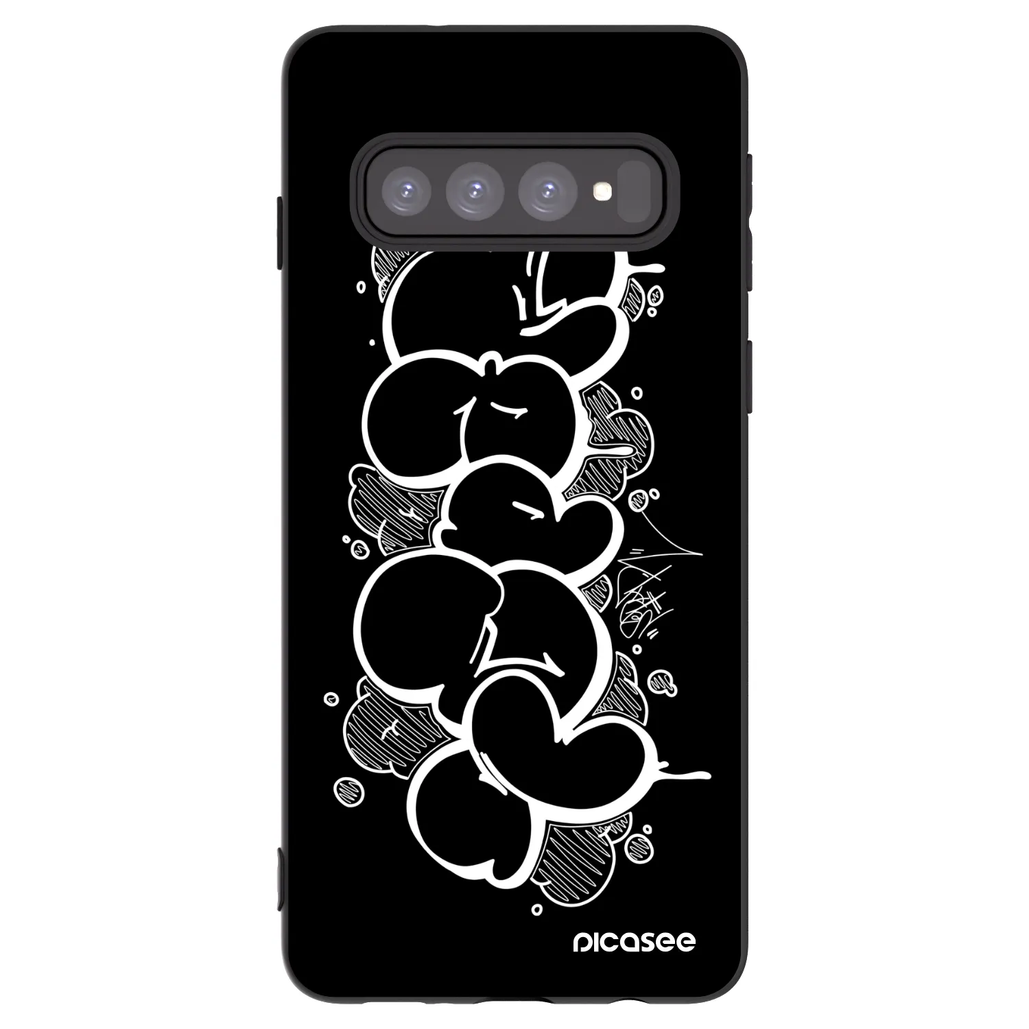 Picasee silikonový černý obal pro Samsung Galaxy S10 G973 - Throw UP