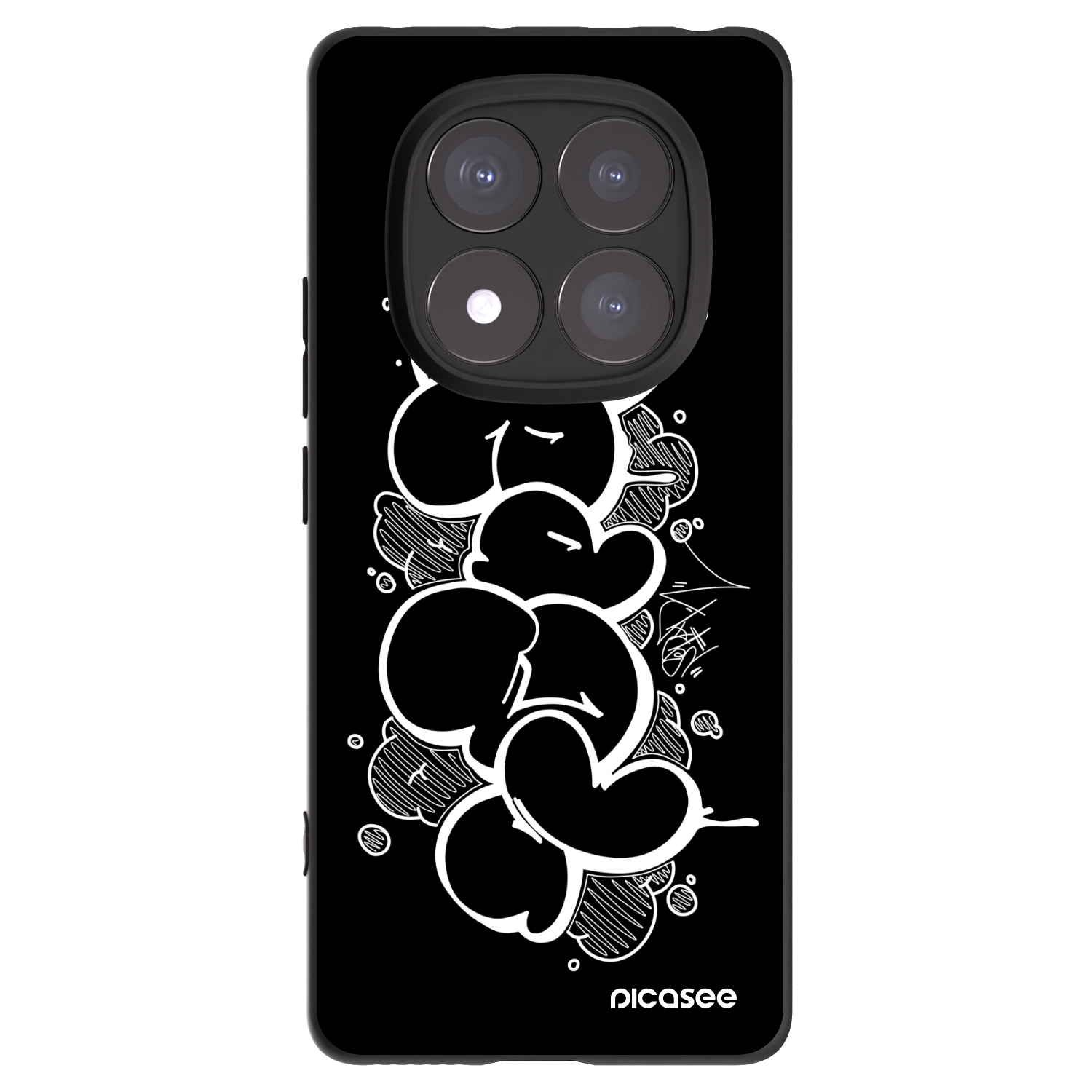 Picasee silikonový černý obal pro Xiaomi Redmi Note 14 Pro 5G - Throw UP
