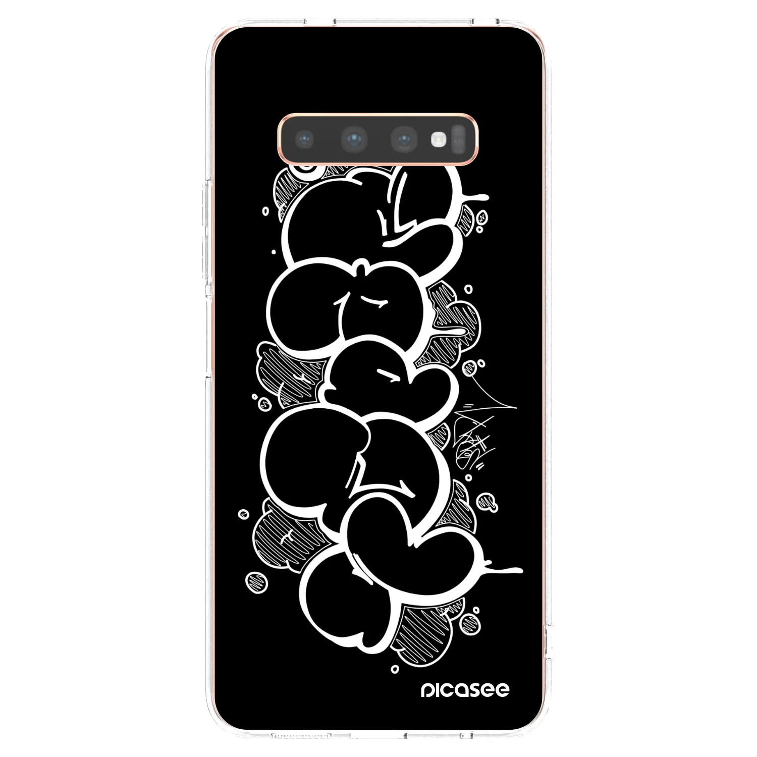 Picasee silikonový průhledný obal pro Samsung Galaxy S10 Plus G975 - Throw UP