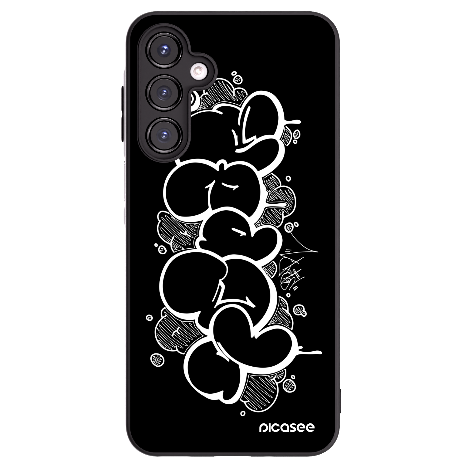 Picasee silikonový černý obal pro Samsung Galaxy A16 5G - Throw UP