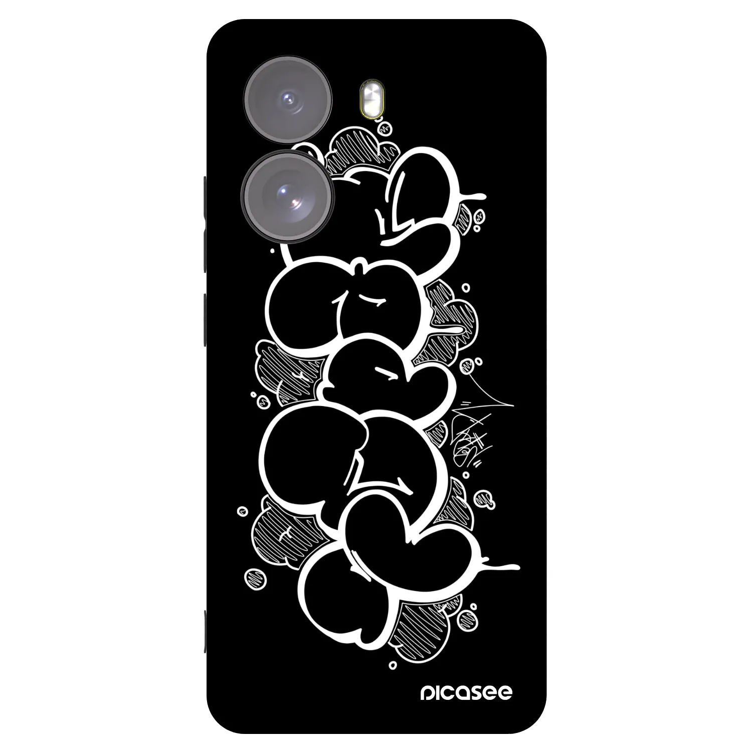 Picasee silikonový černý obal pro Xiaomi Poco X7 - Throw UP