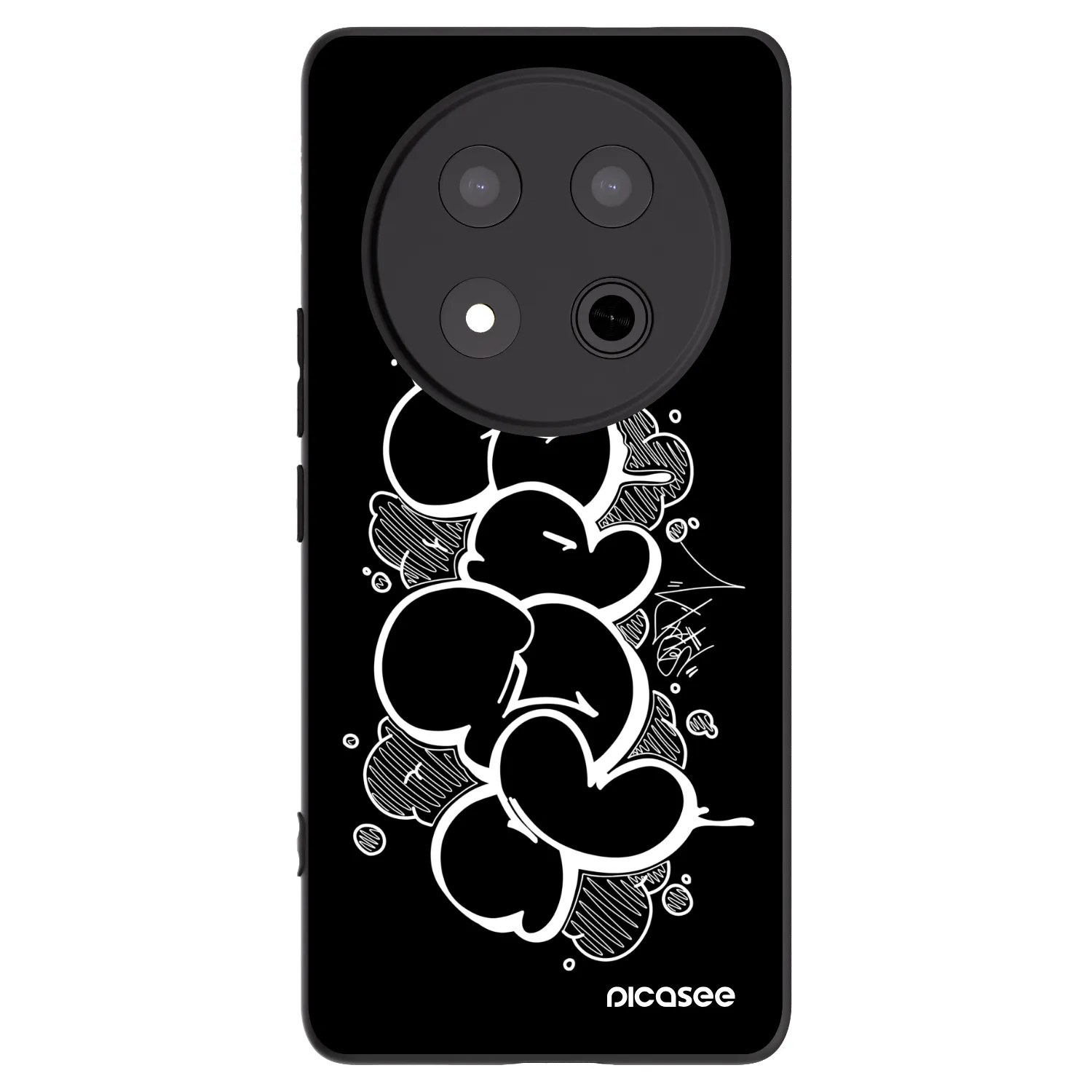 Picasee silikonový černý obal pro Honor Magic7 Lite 5G - Throw UP