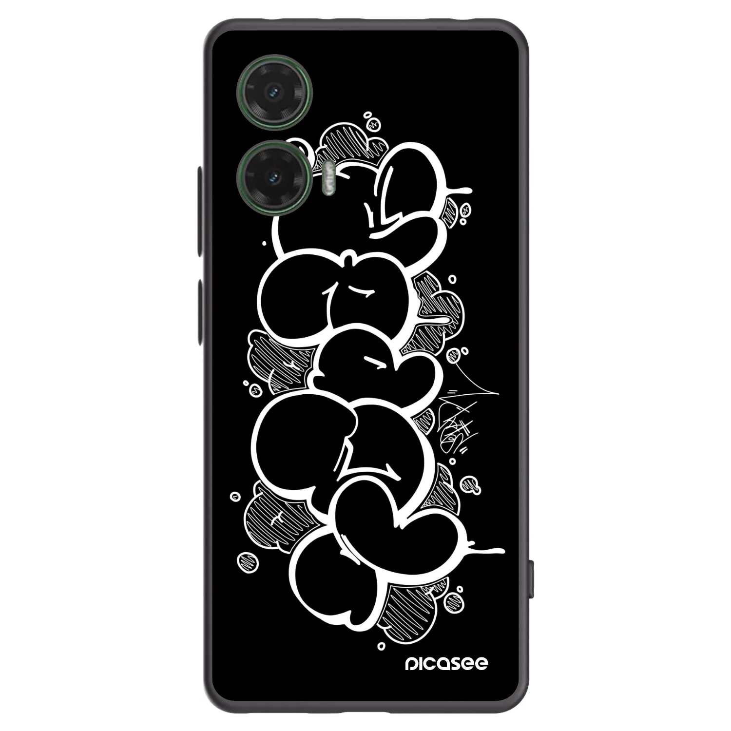 Picasee silikonový černý obal pro Motorola Moto G35 5G - Throw UP