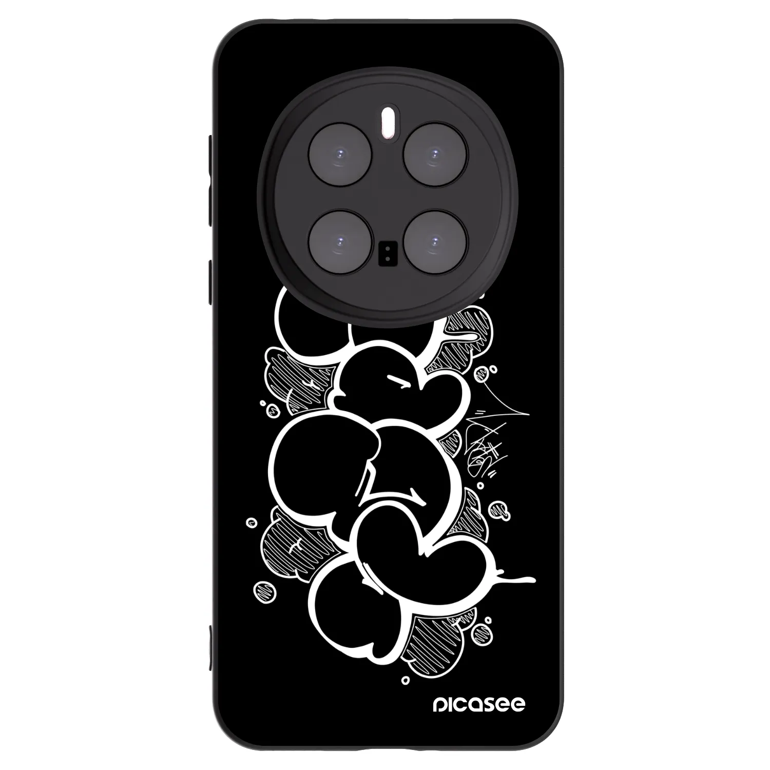 Picasee silikonový černý obal pro Honor Magic7 Pro 5G - Throw UP