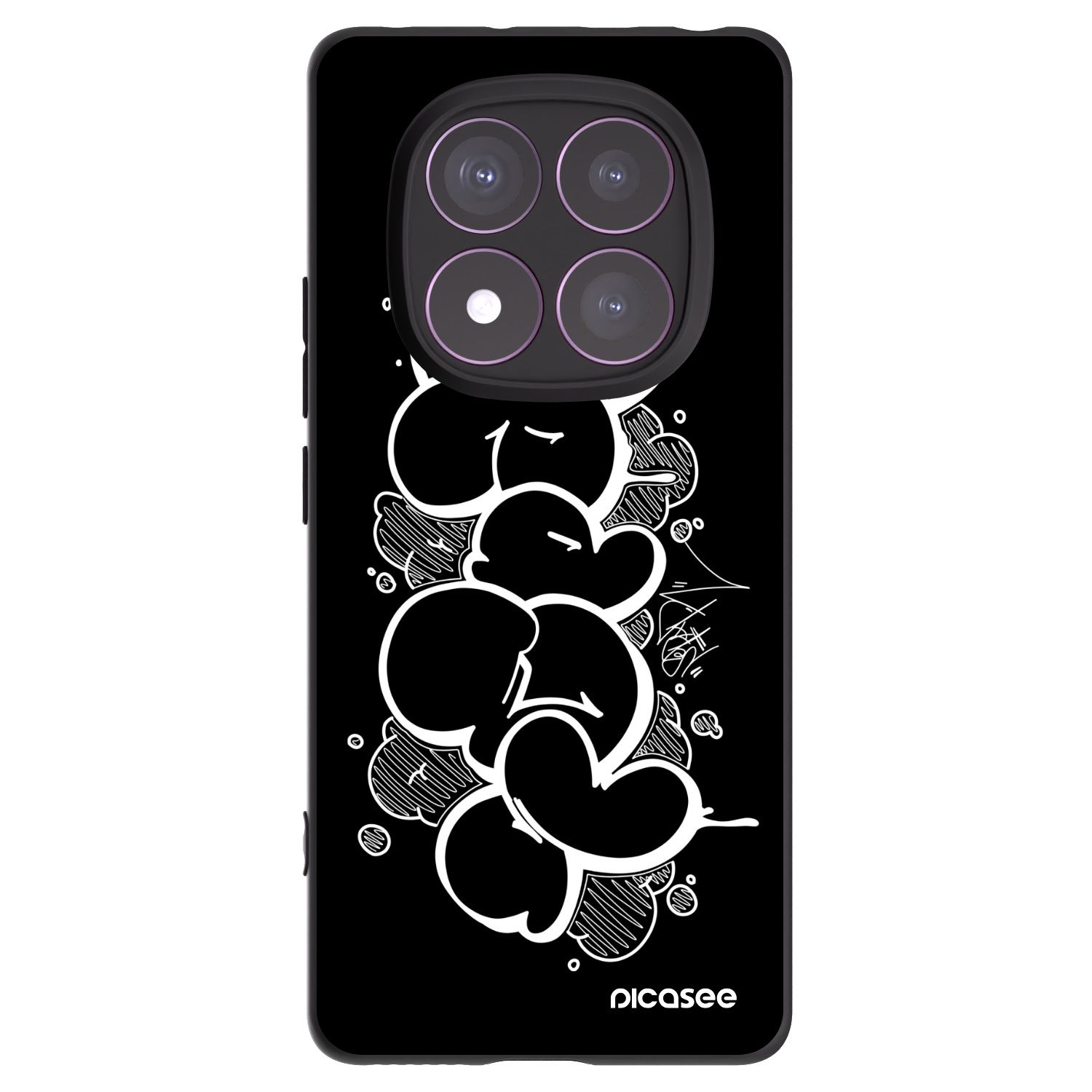 Picasee silikonový černý obal pro Xiaomi Redmi Note 14 Pro 4G - Throw UP