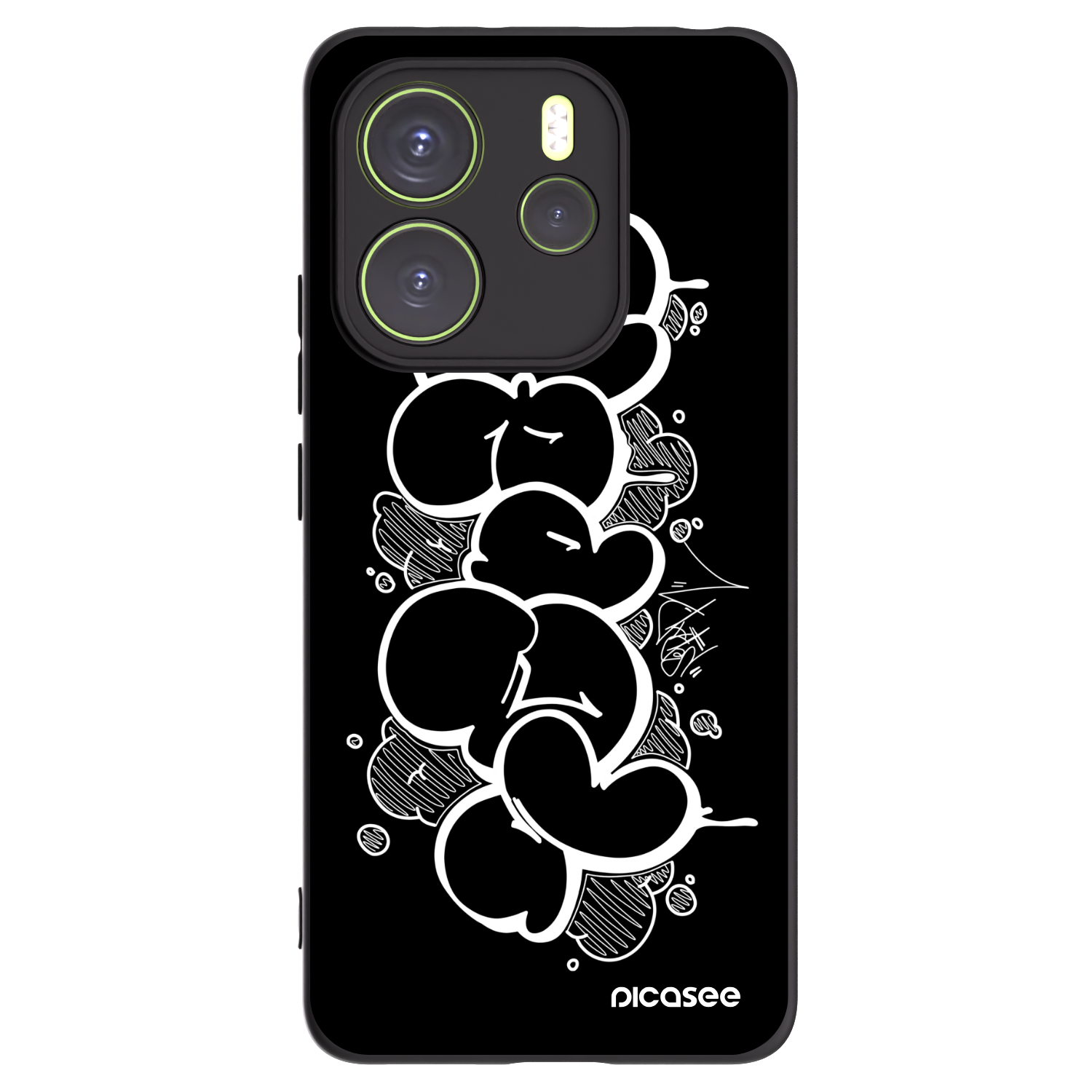 Picasee silikonový černý obal pro Xiaomi Redmi Note 14 4G - Throw UP