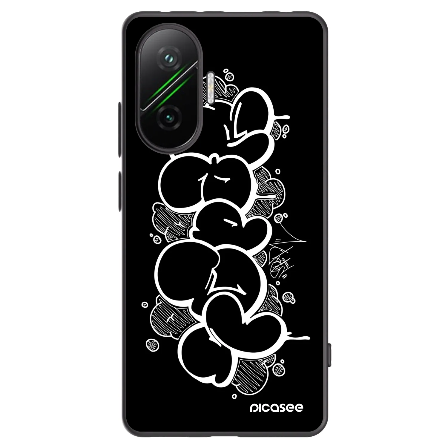 Picasee silikonový černý obal pro Xiaomi Poco F7 5G - Throw UP