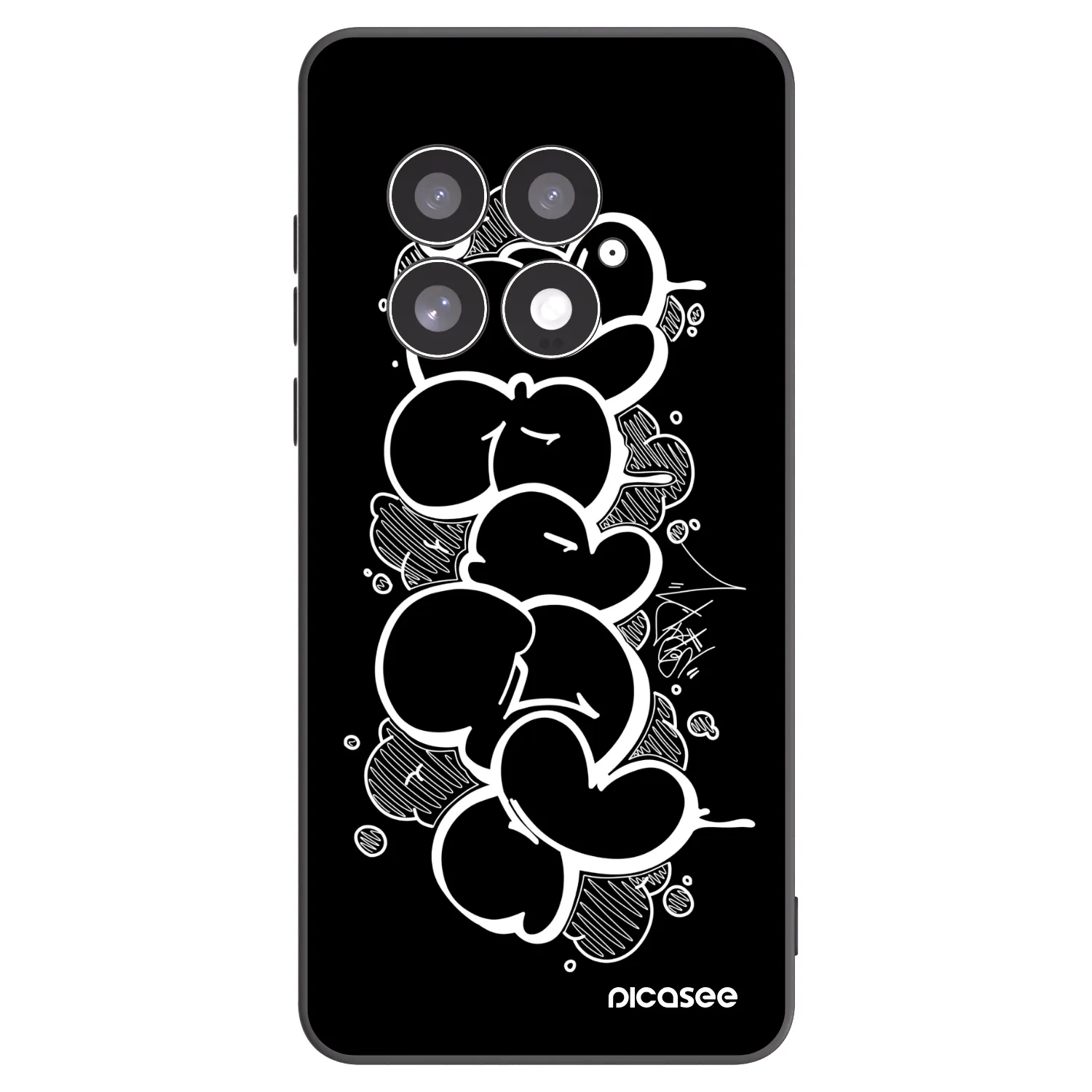 Picasee silikonový černý obal pro OnePlus 13 5G - Throw UP