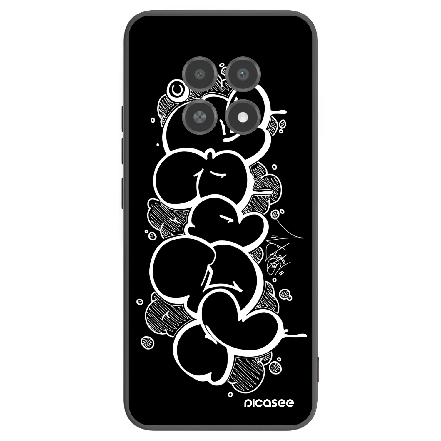 Picasee silikonový černý obal pro Realme 12X - Throw UP