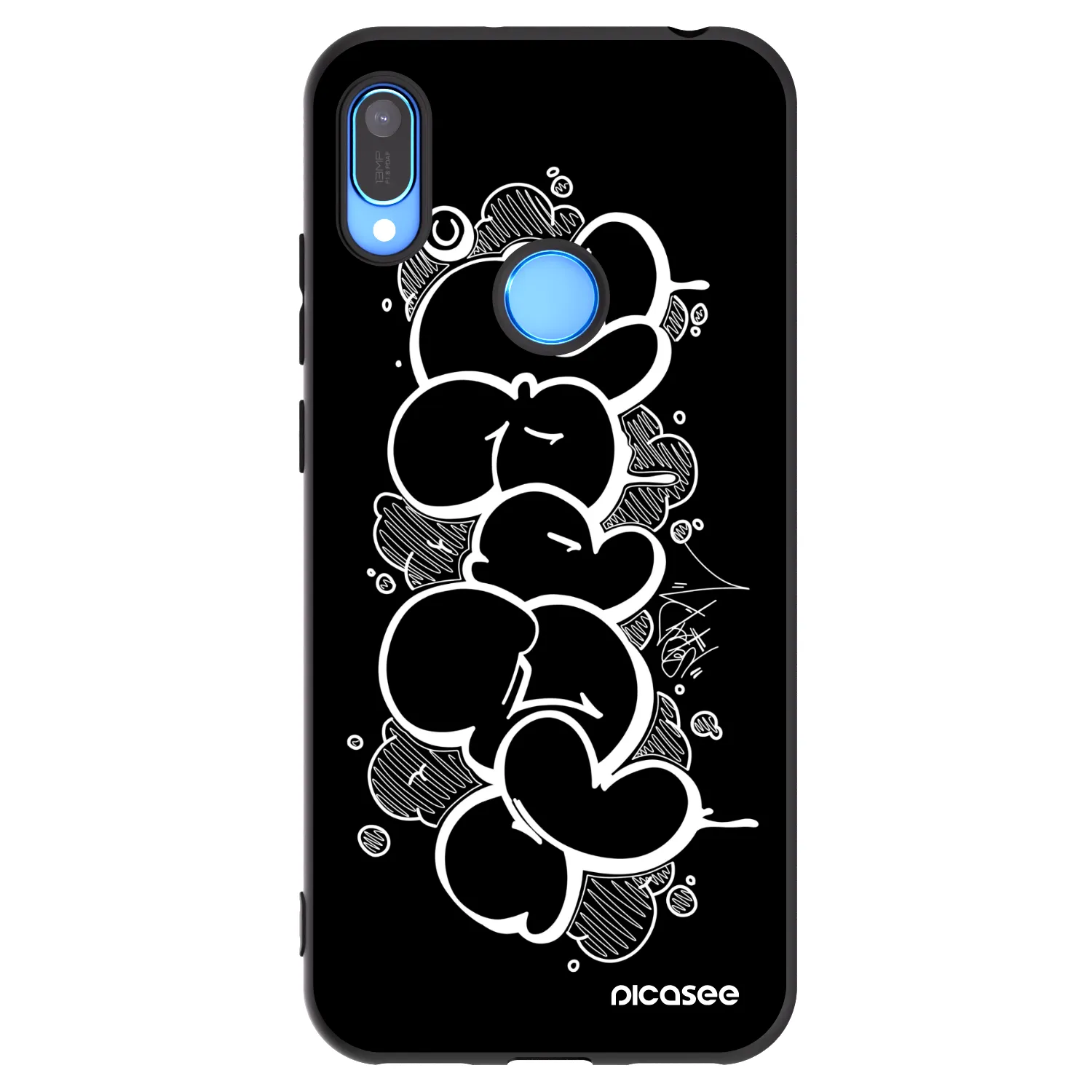 Picasee silikonový černý obal pro Huawei Y6 2019 - Throw UP