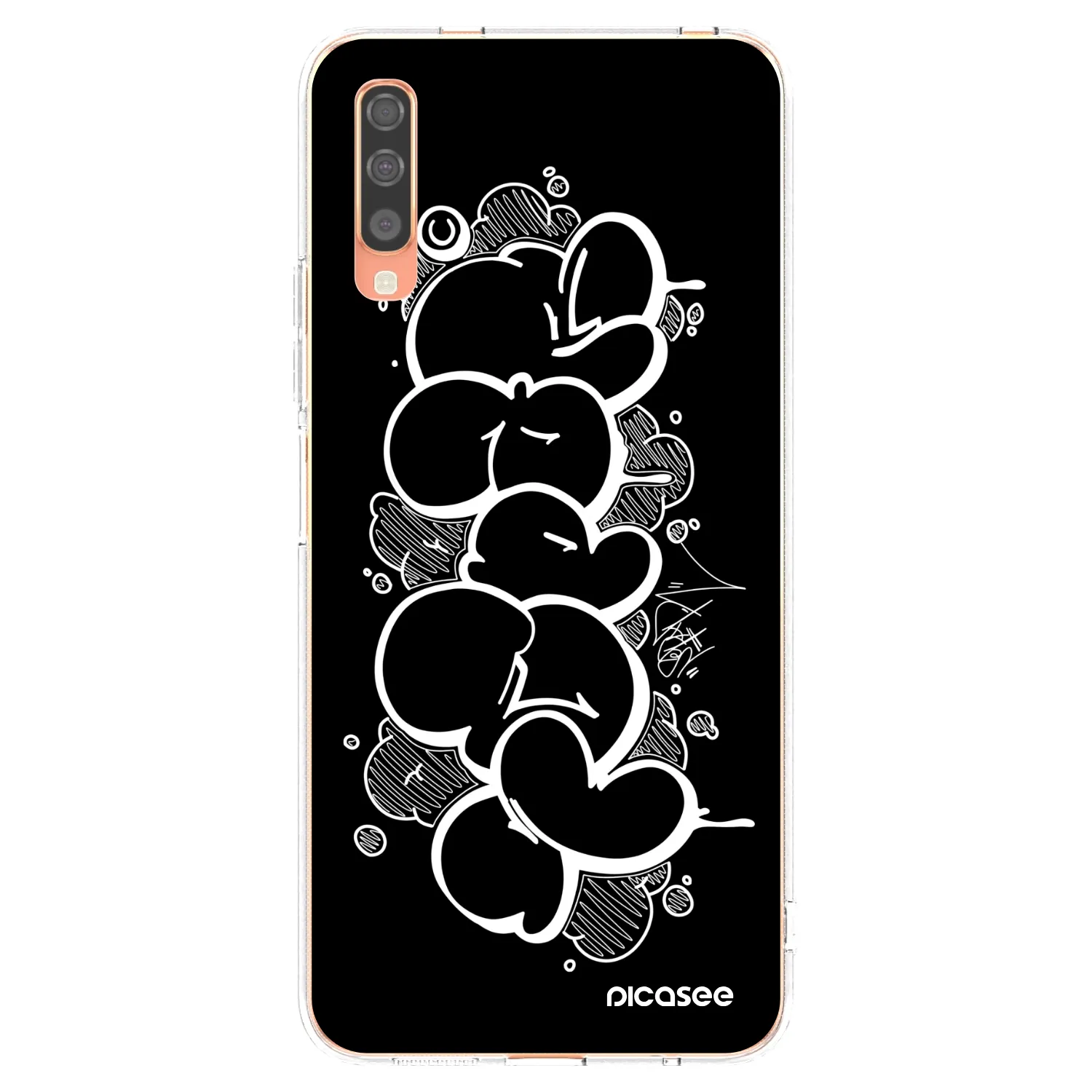 Picasee silikonový průhledný obal pro Samsung Galaxy A70 A705F - Throw UP
