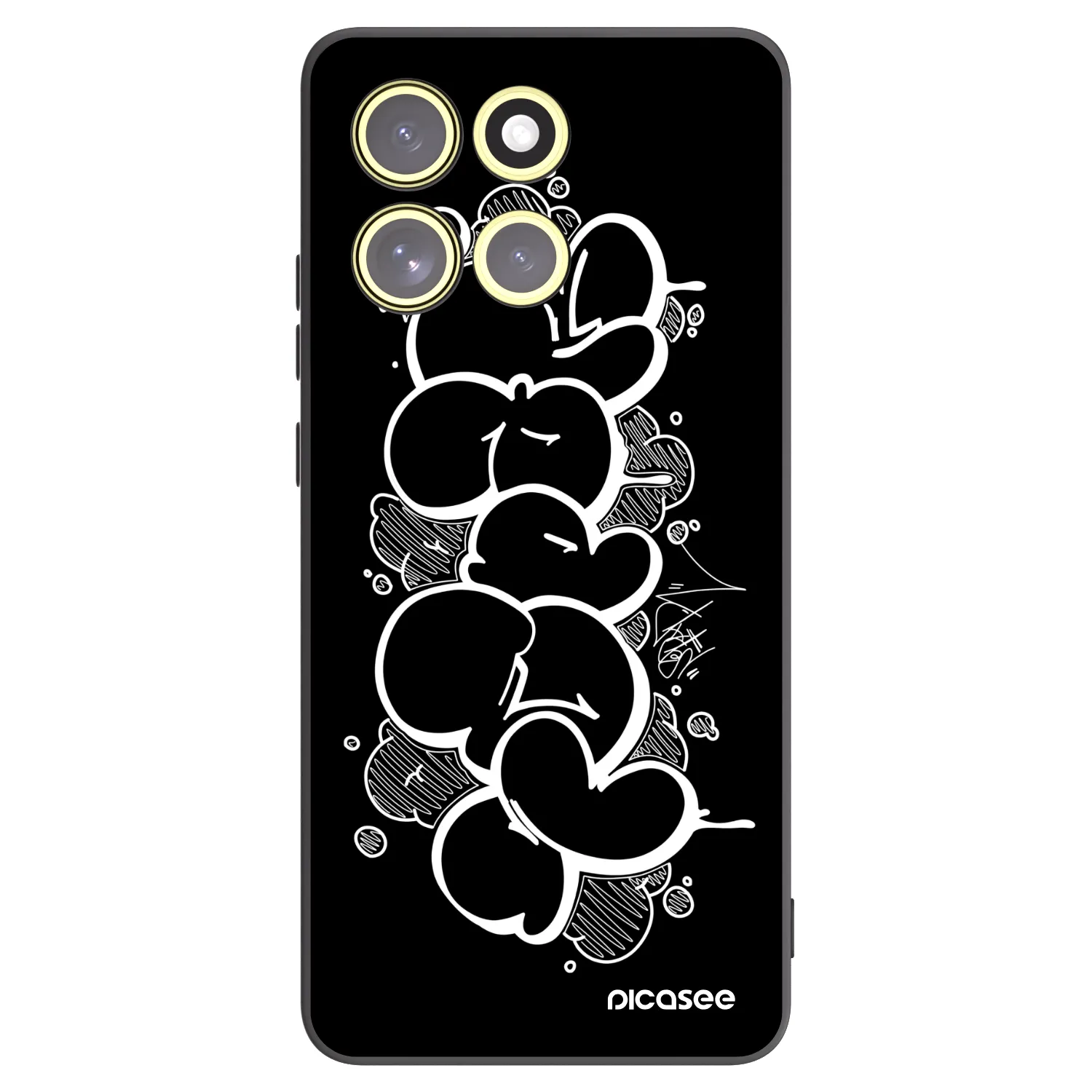 Picasee silikonový černý obal pro Motorola Moto G86 5G - Throw UP
