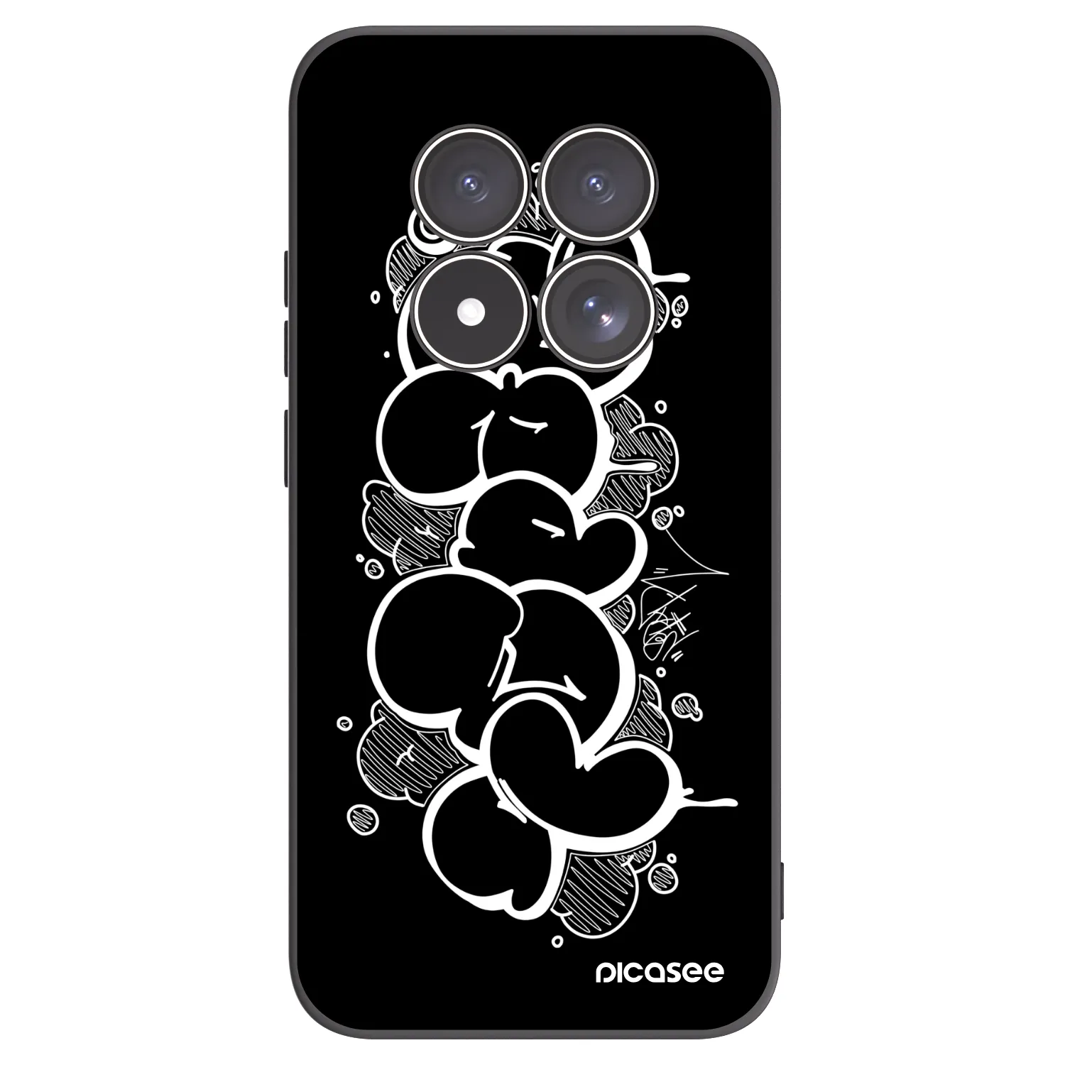 Picasee silikonový černý obal pro Xiaomi Redmi Note 15 Pro 4G - Throw UP