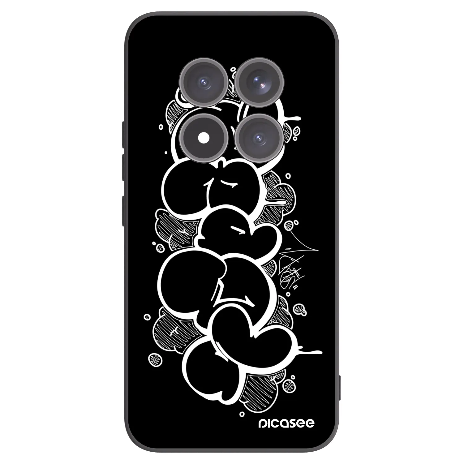 Picasee silikonový černý obal pro Xiaomi Redmi Note 15 Pro+ - Throw UP