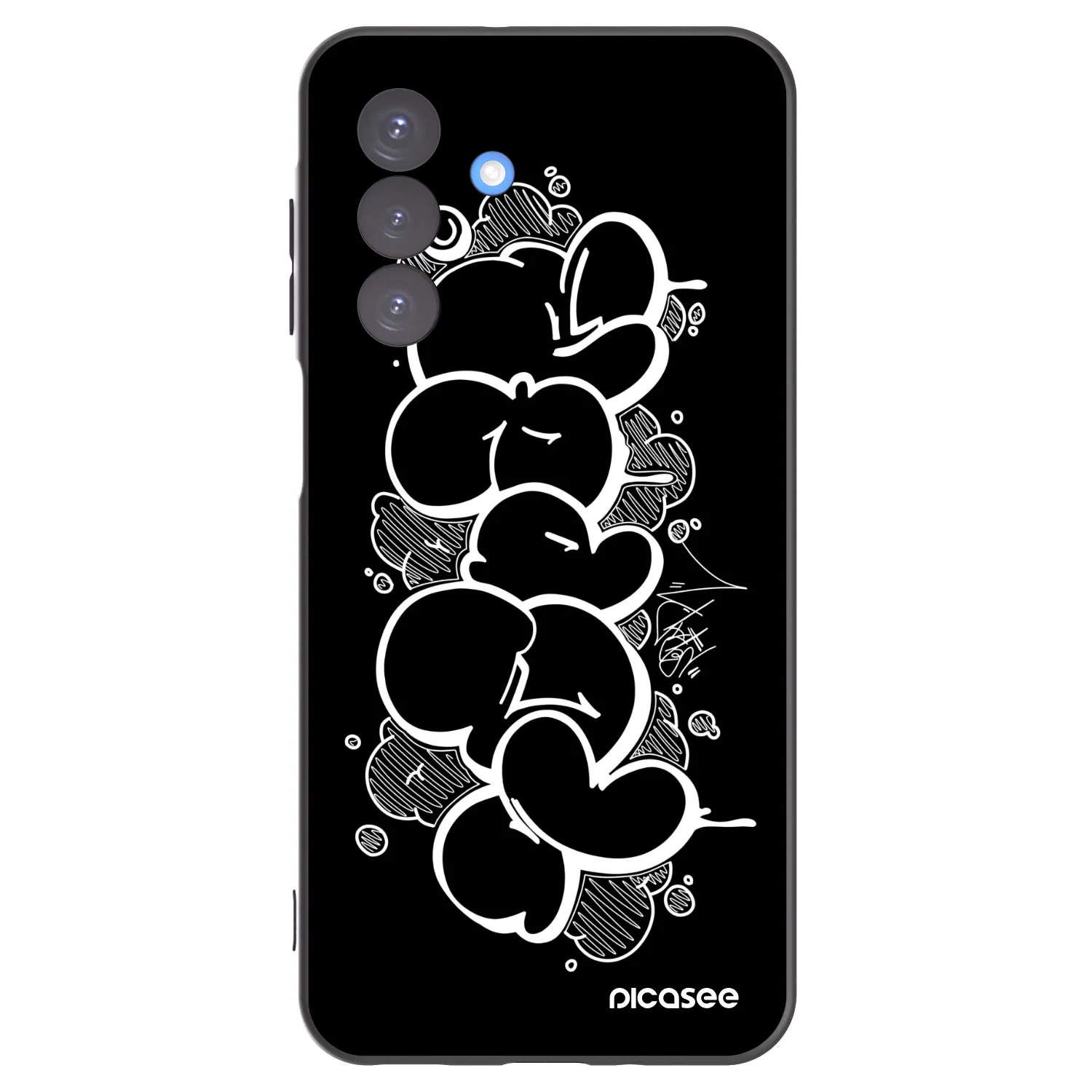 Picasee silikonový černý obal pro Samsung Galaxy A17 5G - Throw UP