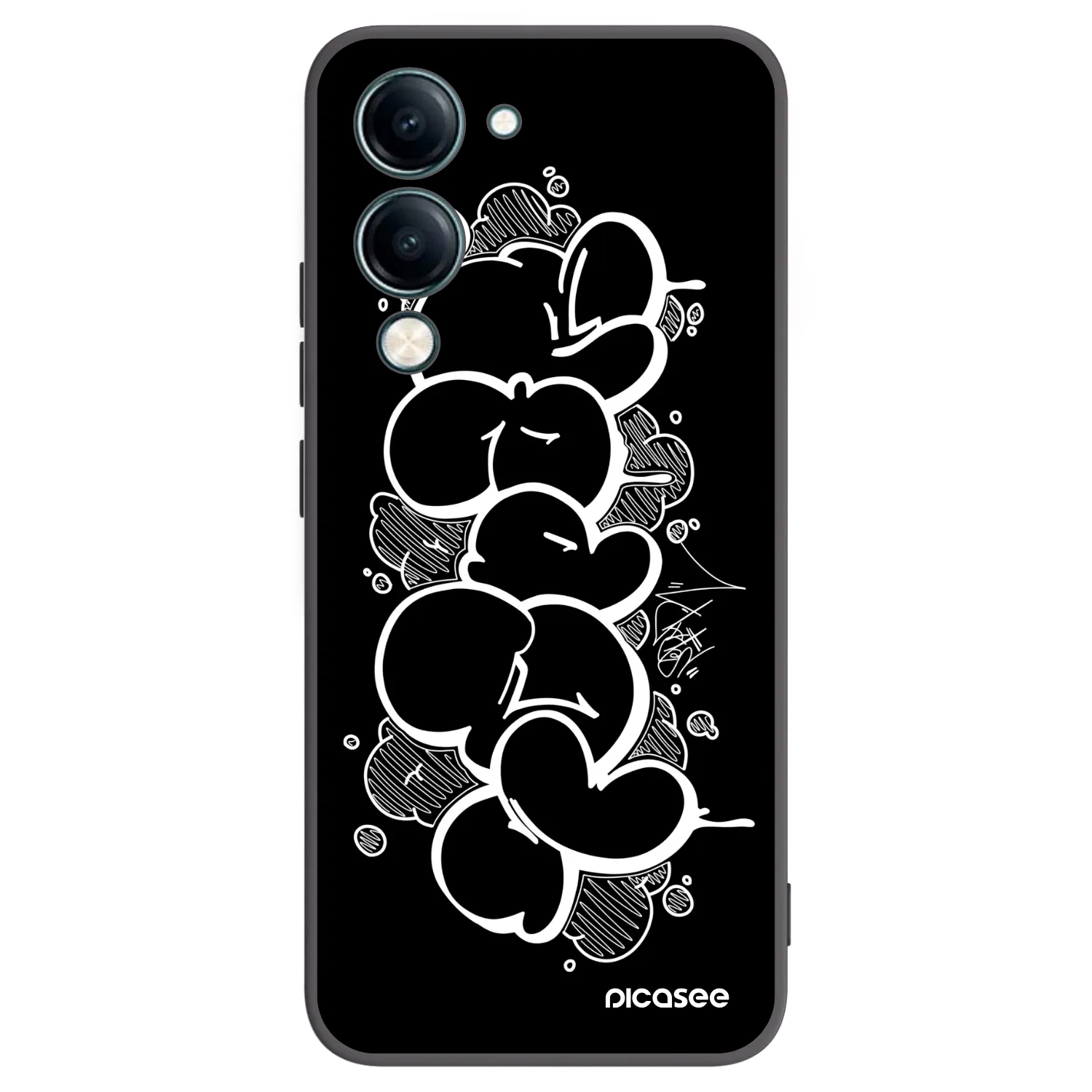 Picasee silikonový černý obal pro Vivo Y29s 5G - Throw UP
