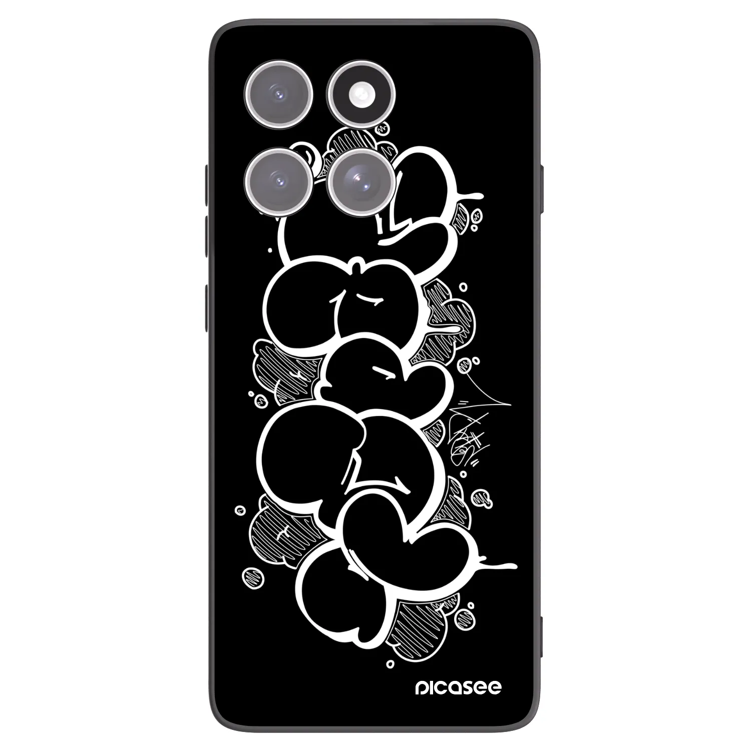 Picasee silikonový černý obal pro Motorola Edge 60 Fusion - Throw UP