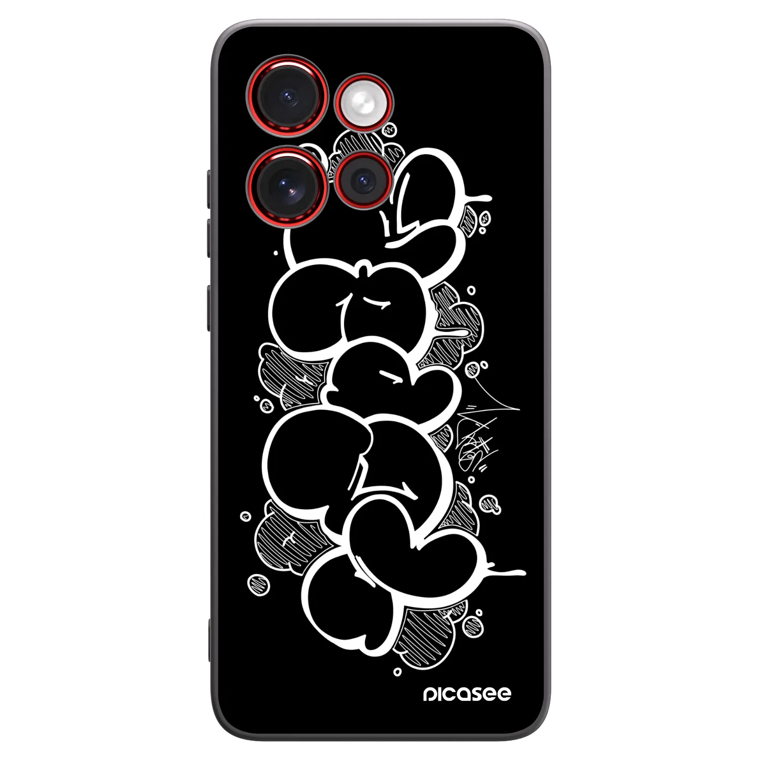 Picasee silikonový černý obal pro Motorola Edge 60 Neo 5G - Throw UP