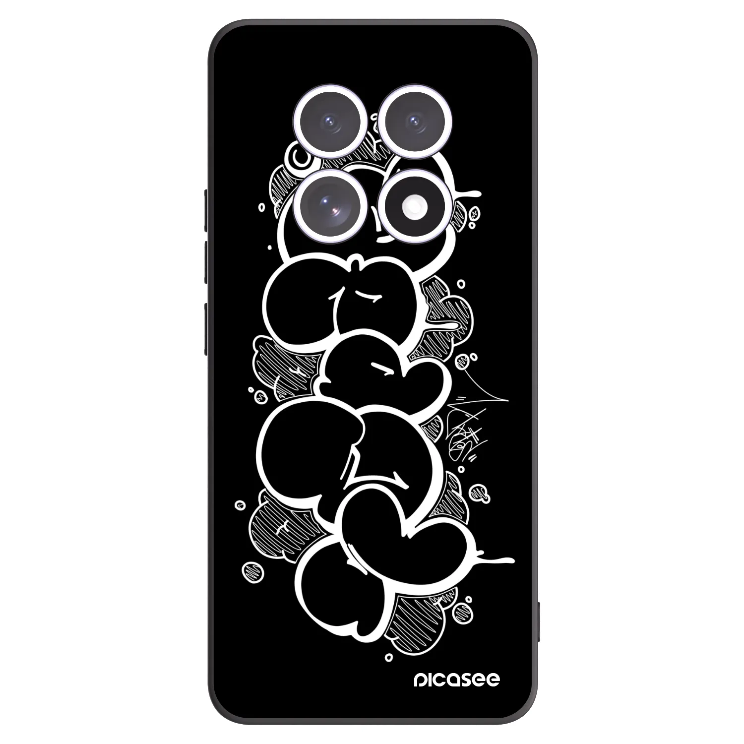 Picasee silikonový černý obal pro Xiaomi Redmi Note 15 5G - Throw UP