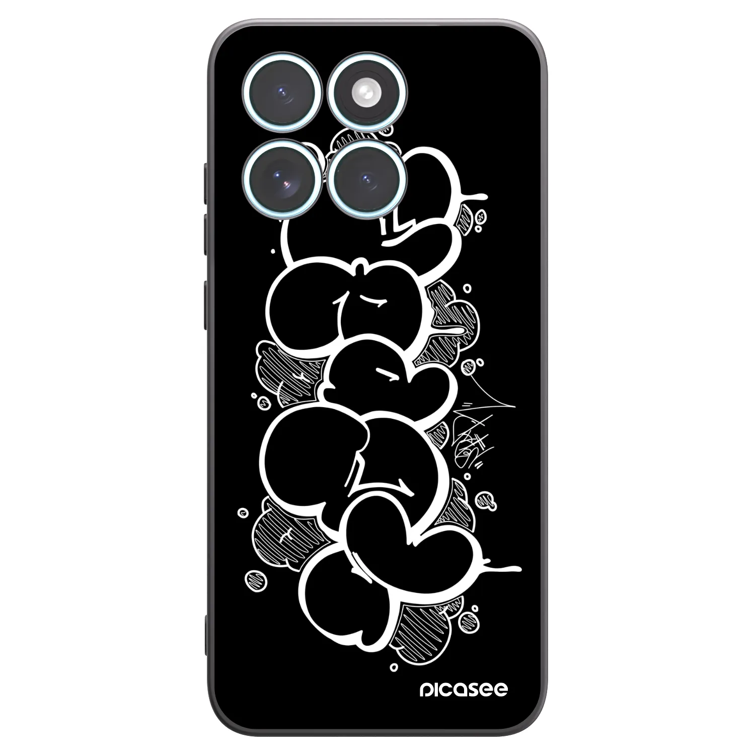 Picasee silikonový černý obal pro Motorola Edge 70 Fusion - Throw UP
