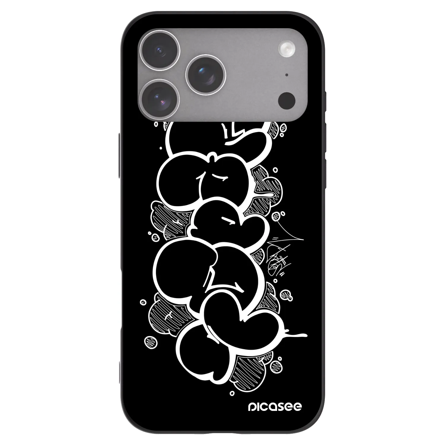 Picasee silikonový černý obal pro Apple iPhone 18 Pro Max - Throw UP