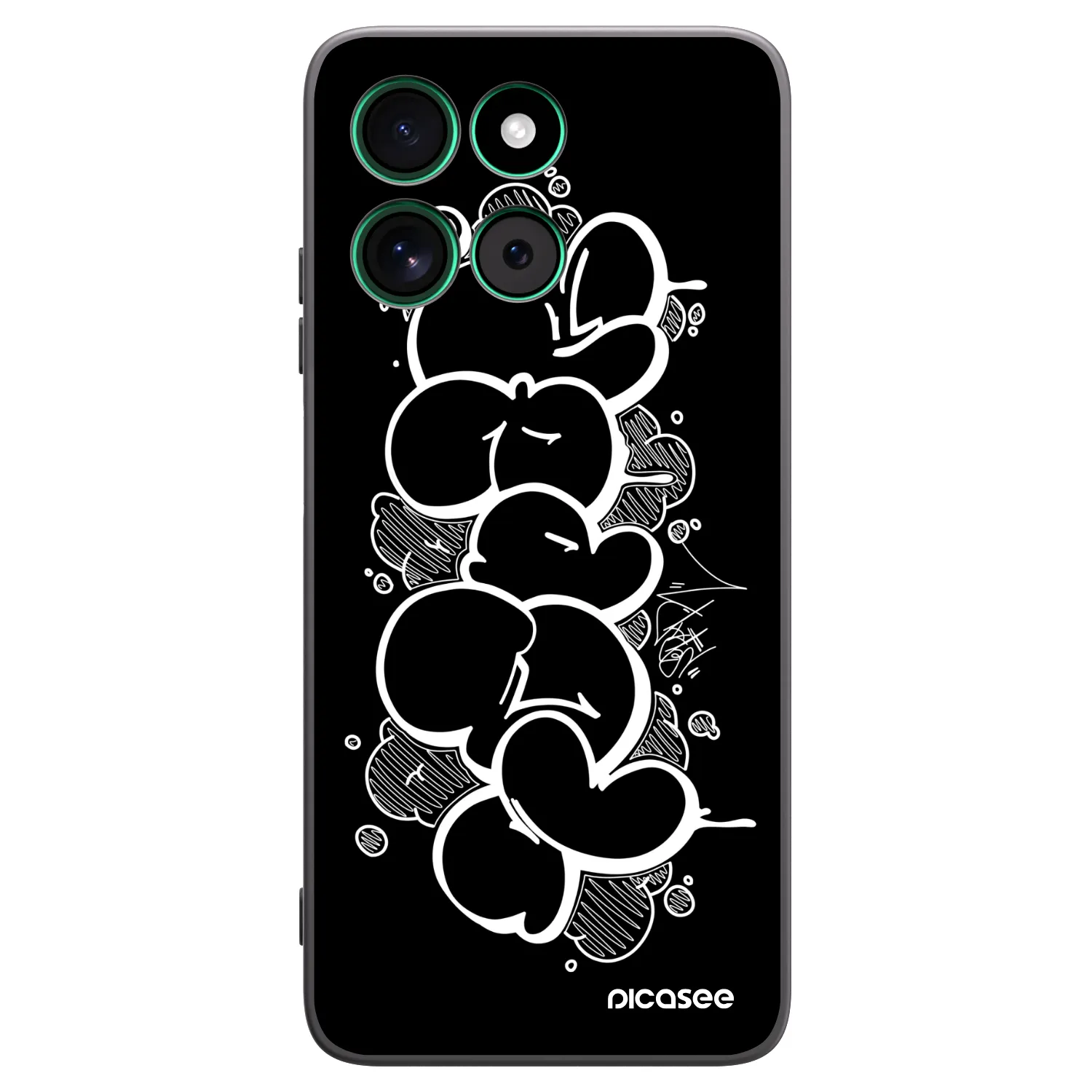 Picasee silikonový černý obal pro Motorola Moto G57 Power - Throw UP
