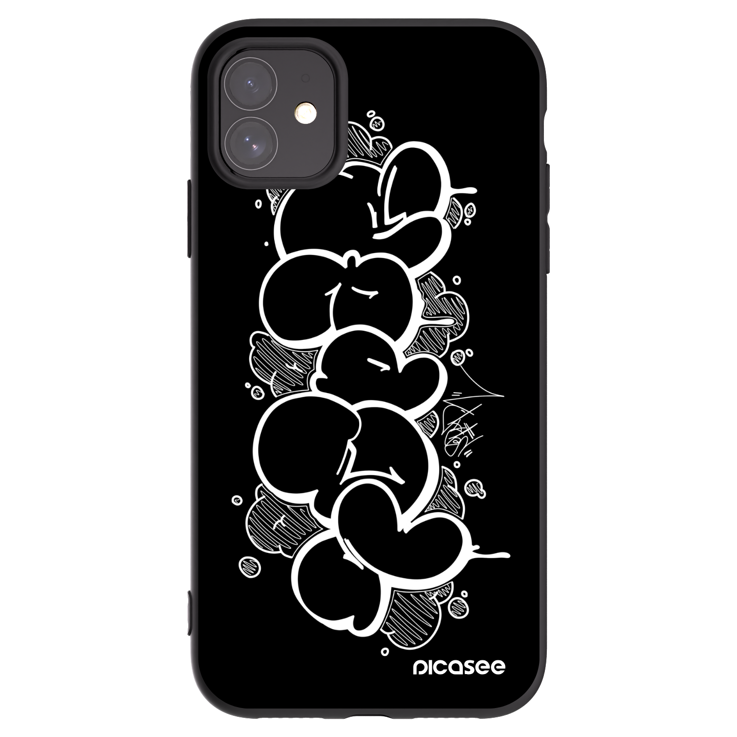 Picasee silikonový černý obal pro Apple iPhone 11 - Throw UP