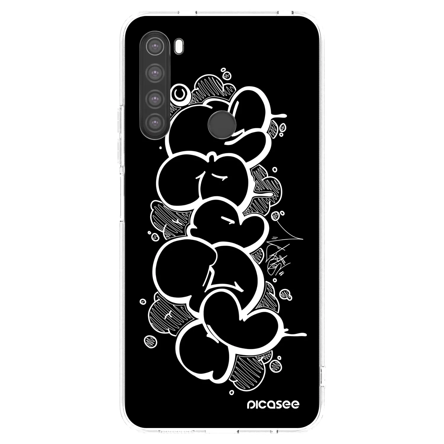 Picasee silikonový průhledný obal pro Xiaomi Redmi Note 8 - Throw UP