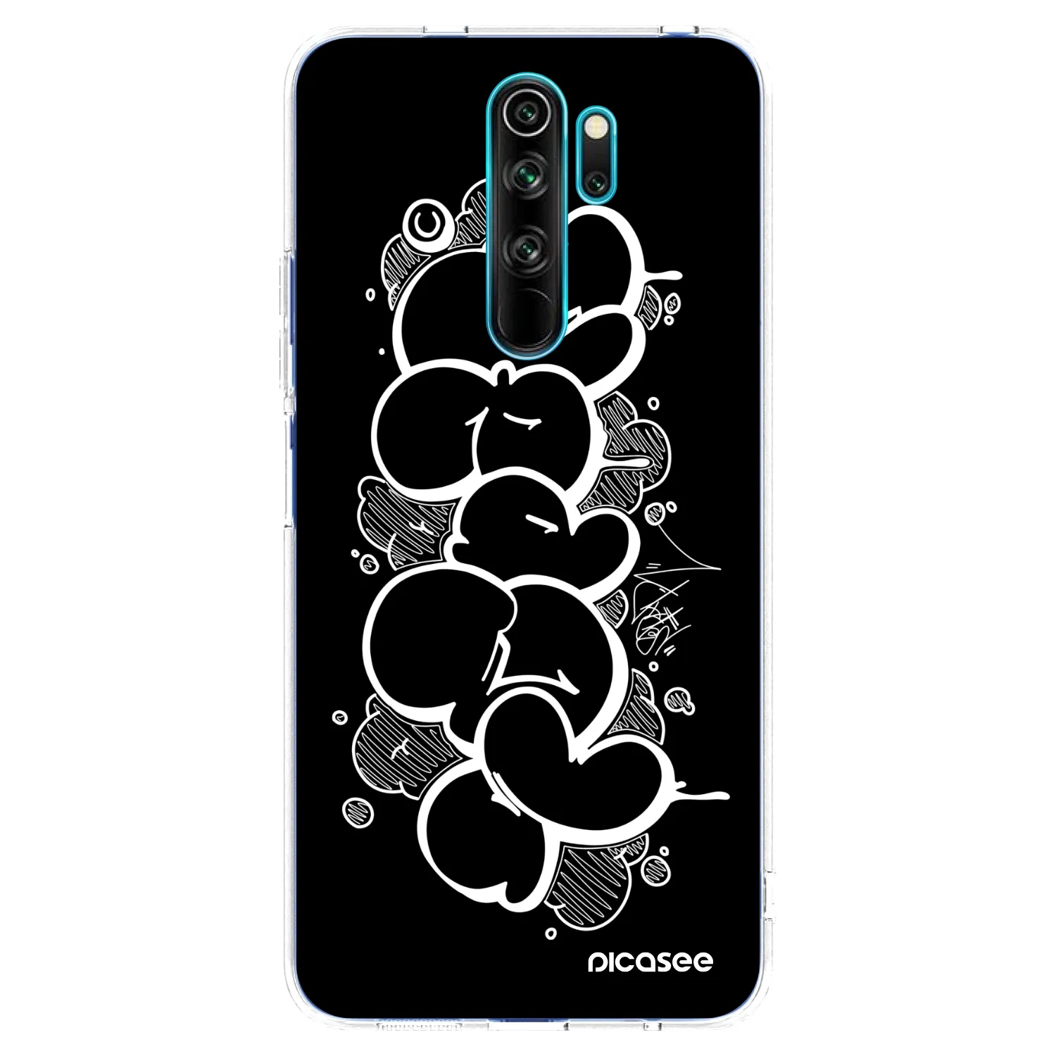 Picasee silikonový průhledný obal pro Xiaomi Redmi Note 8 Pro - Throw UP