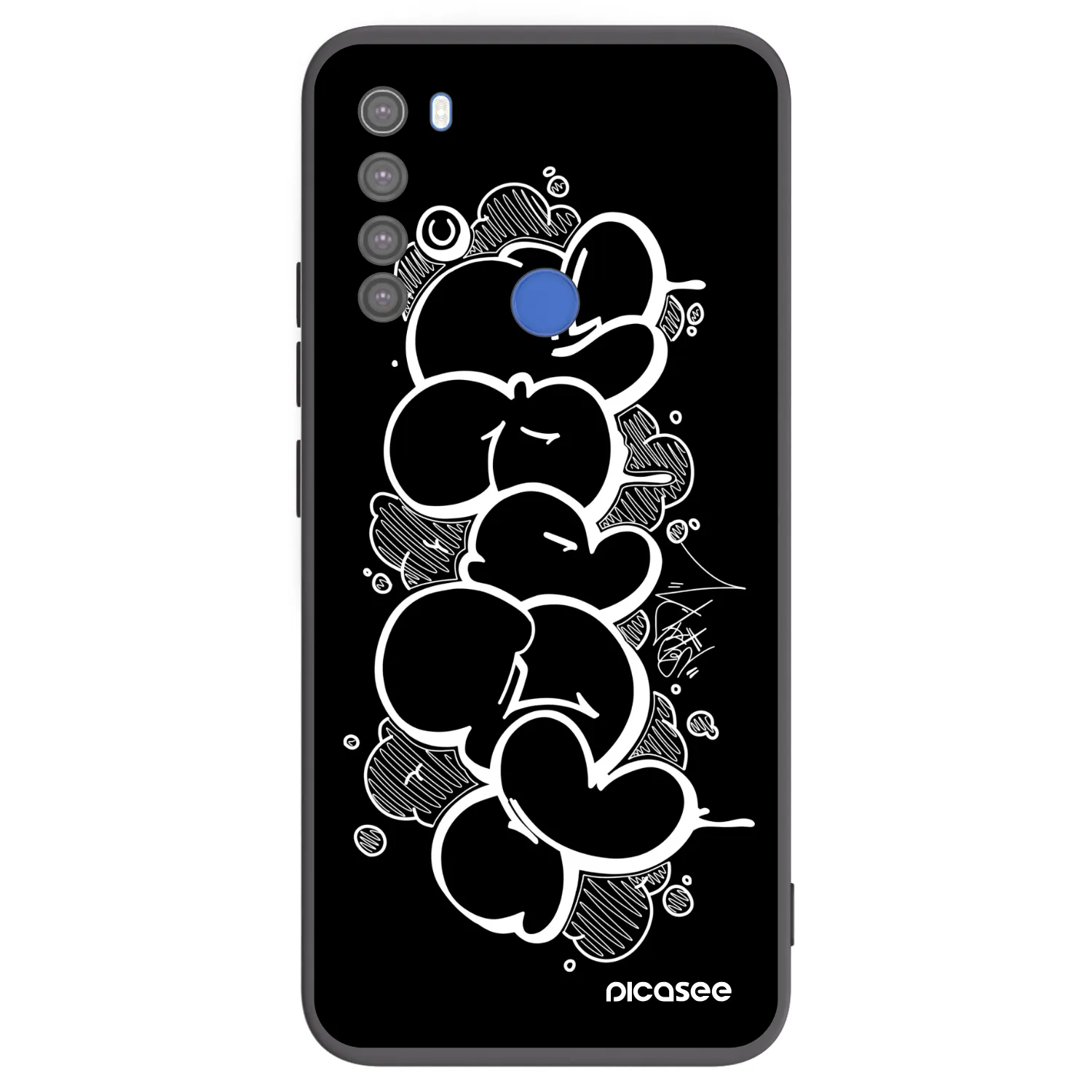 Picasee silikonový černý obal pro Xiaomi Redmi Note 8T - Throw UP