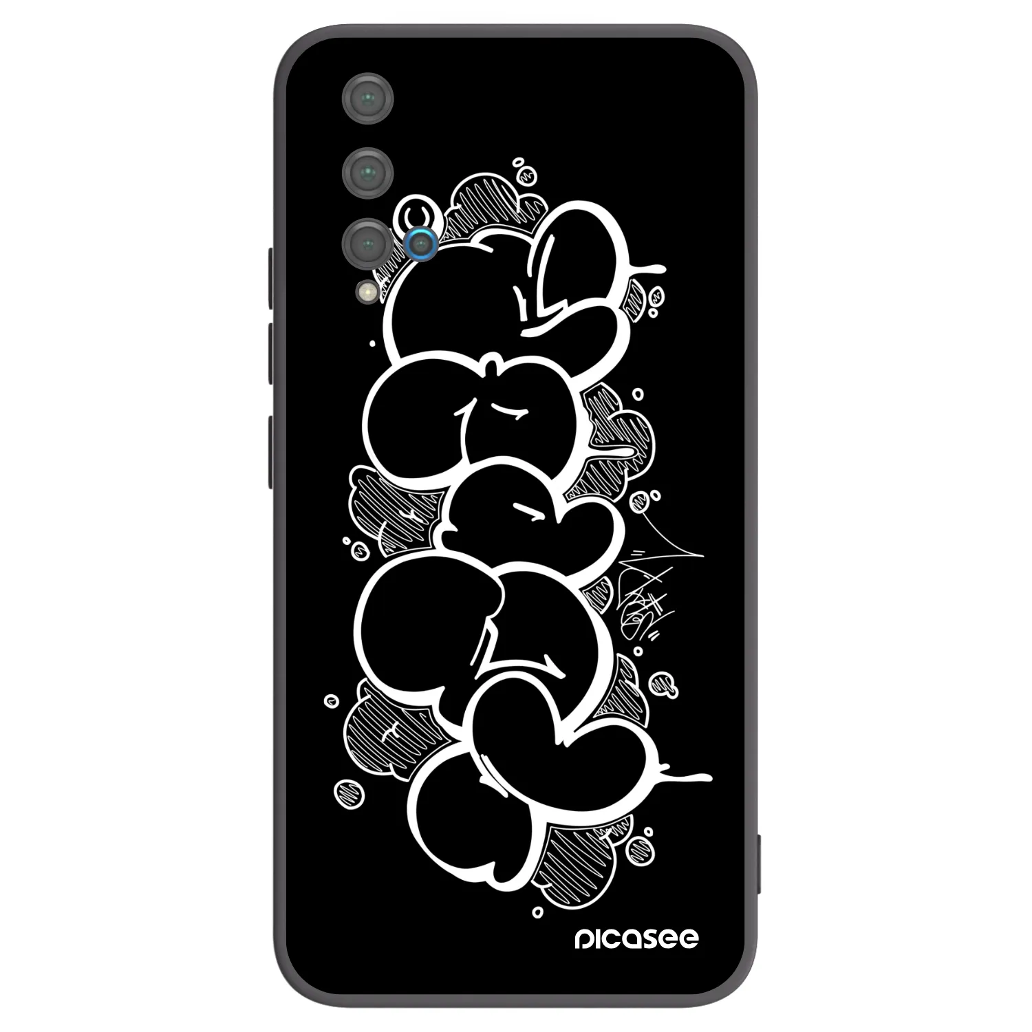 Picasee silikonový černý obal pro Huawei Nova 5T - Throw UP