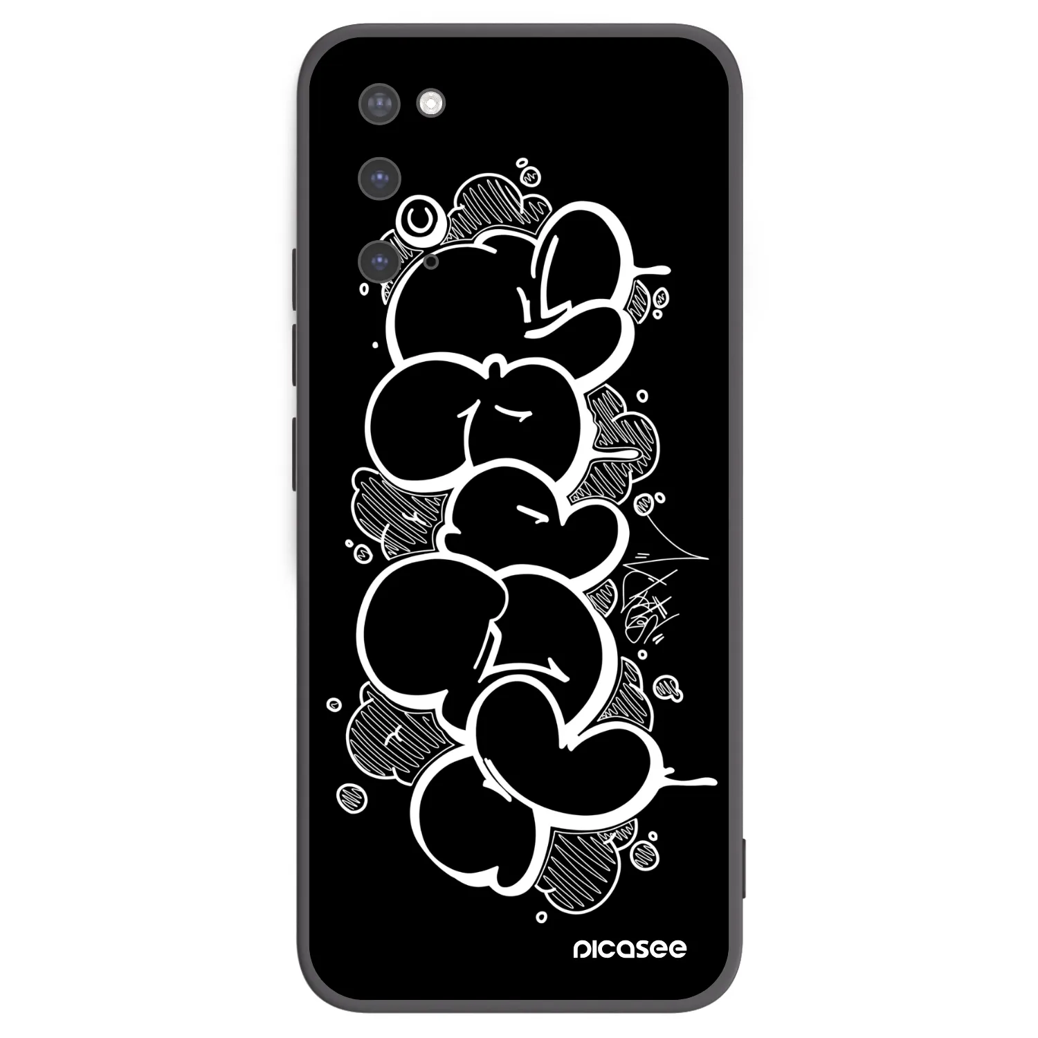 Picasee silikonový černý obal pro Samsung Galaxy S20 G980F - Throw UP