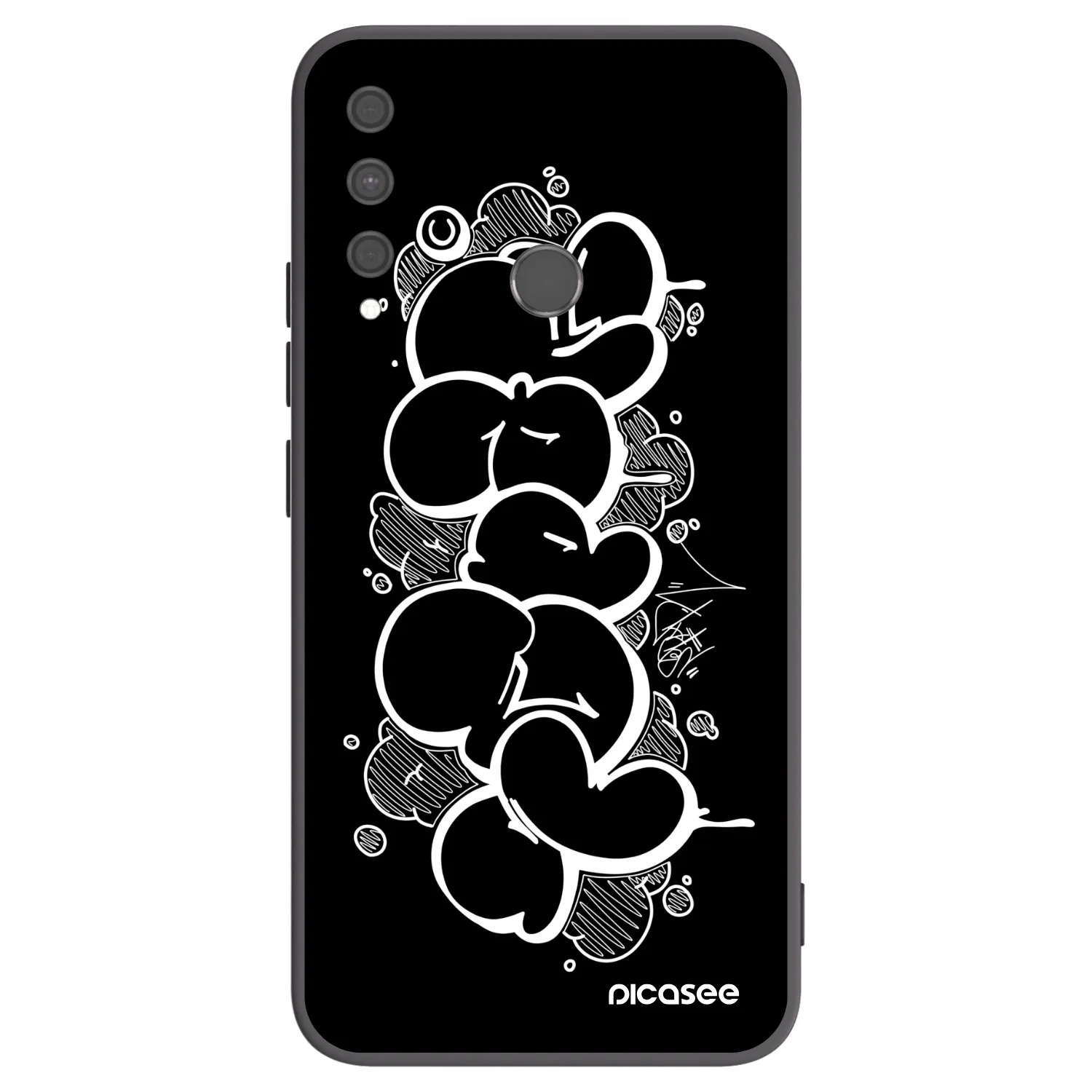 Picasee silikonový černý obal pro Huawei P40 Lite E - Throw UP