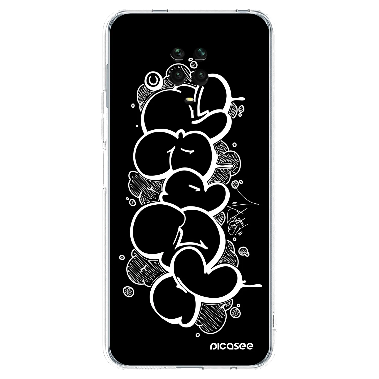 Picasee silikonový průhledný obal pro Xiaomi Redmi Note 9 Pro - Throw UP