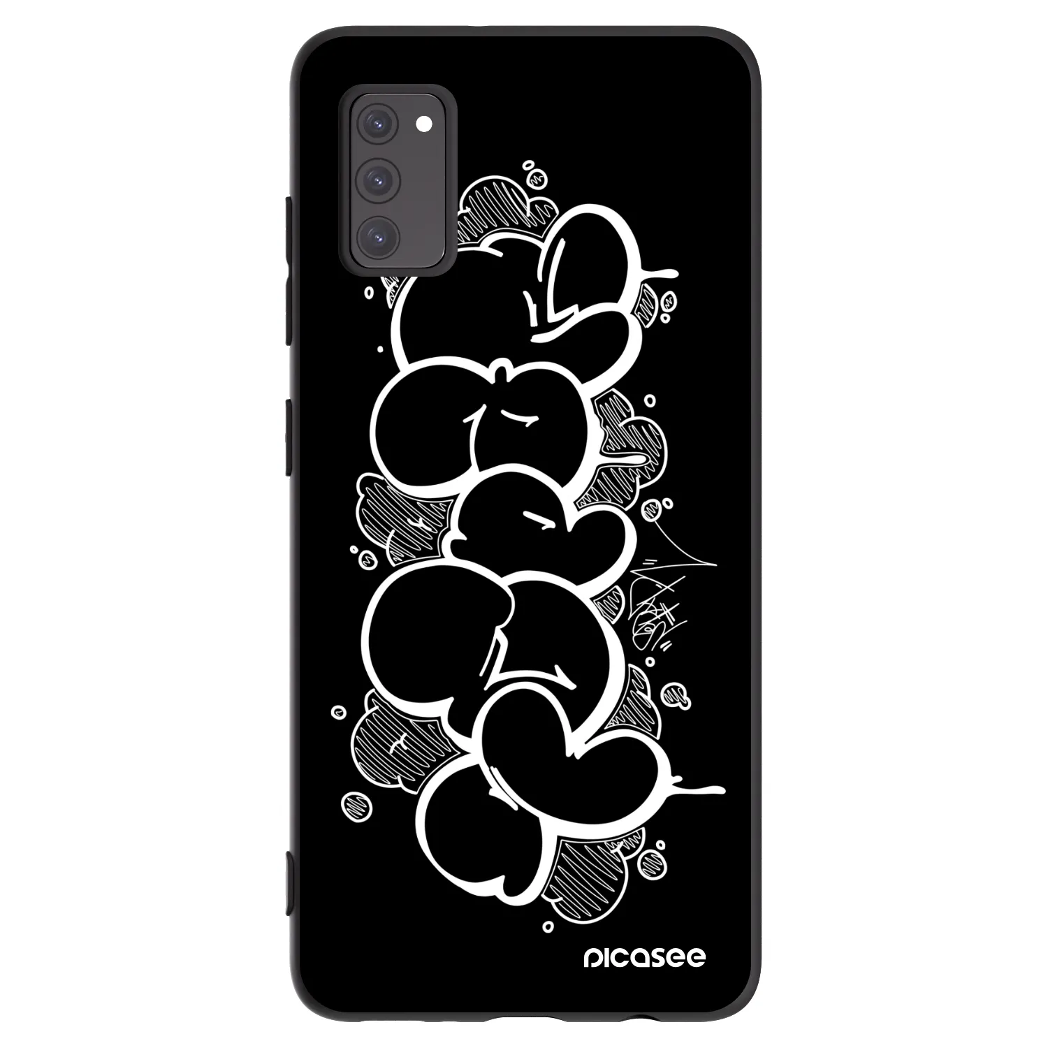 Picasee silikonový černý obal pro Samsung Galaxy A41 A415F - Throw UP