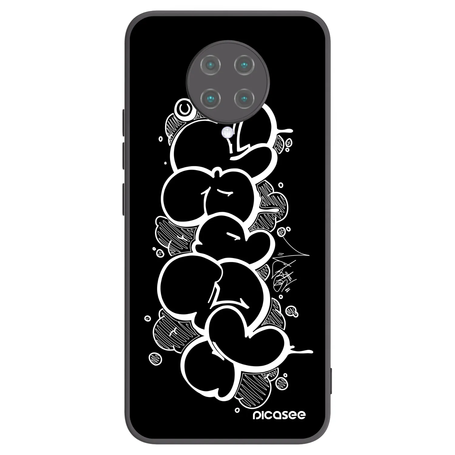 Picasee silikonový černý obal pro Xiaomi Poco F2 Pro - Throw UP