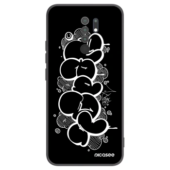 Picasee silikonový černý obal pro Xiaomi Redmi 9 - Throw UP