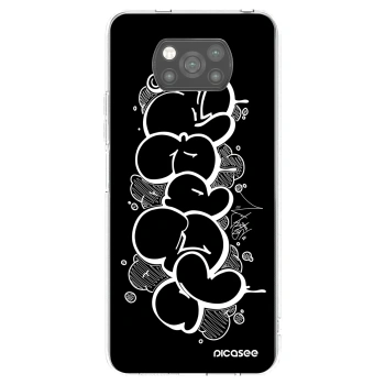 Picasee silikonový černý obal pro Xiaomi Poco X3 - Throw UP
