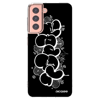 Picasee silikonový průhledný obal pro Samsung Galaxy S21 5G G991B - Throw UP